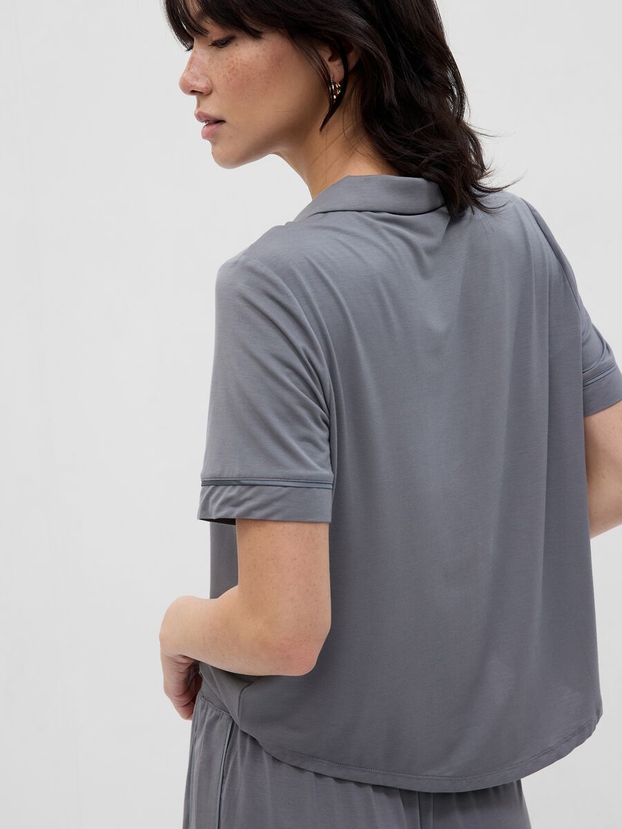 Shirt-style pyjama top Woman_1