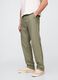 Pantaloni regular verdi in lino e cotone_3