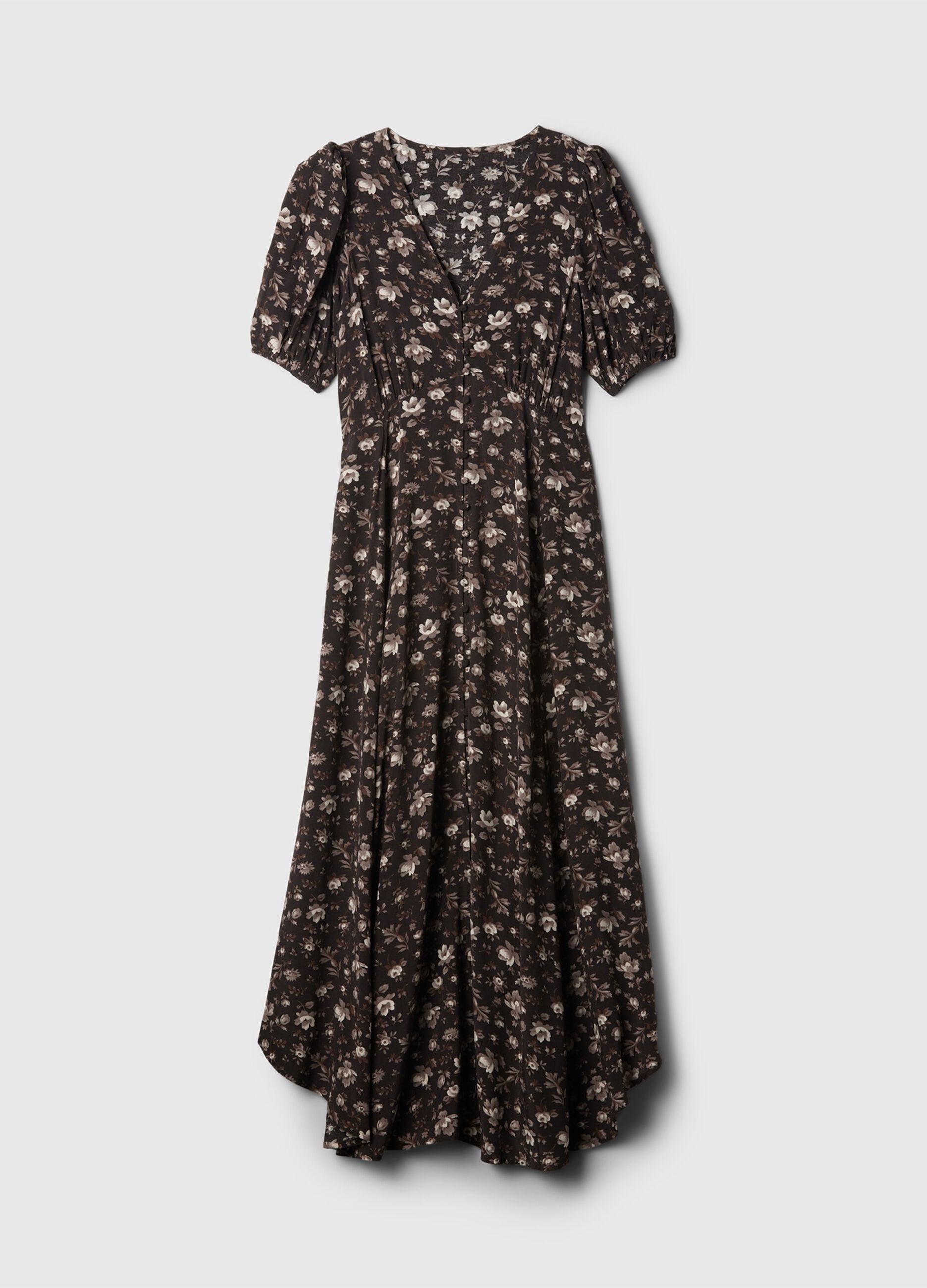 Long floral shirt dress_5