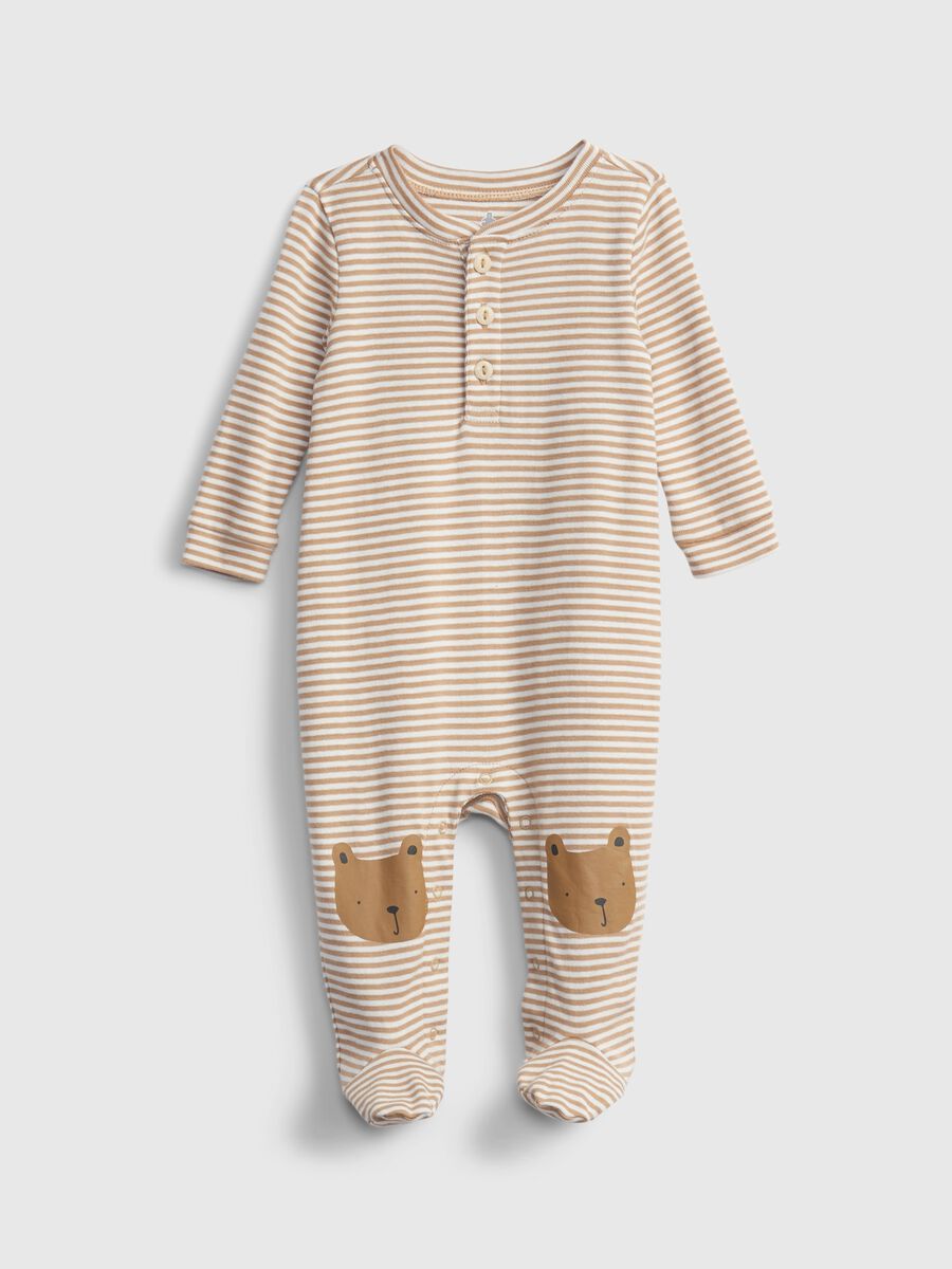 Striped onesie with feet Newborn_0