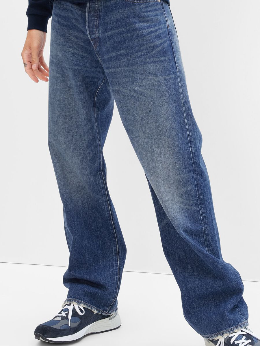 Jeans loose fit con vita media Uomo_2