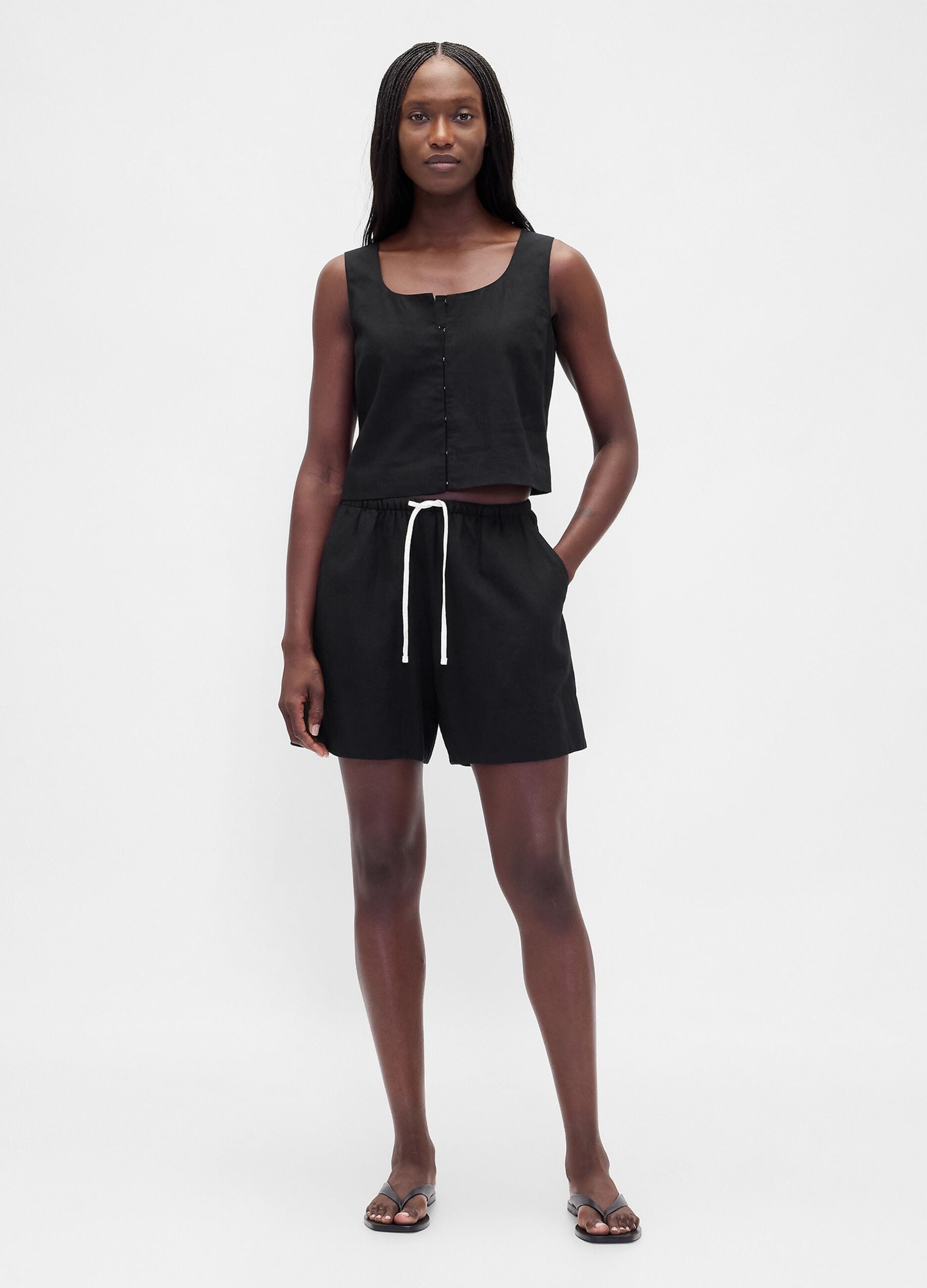 Shorts in misto lino