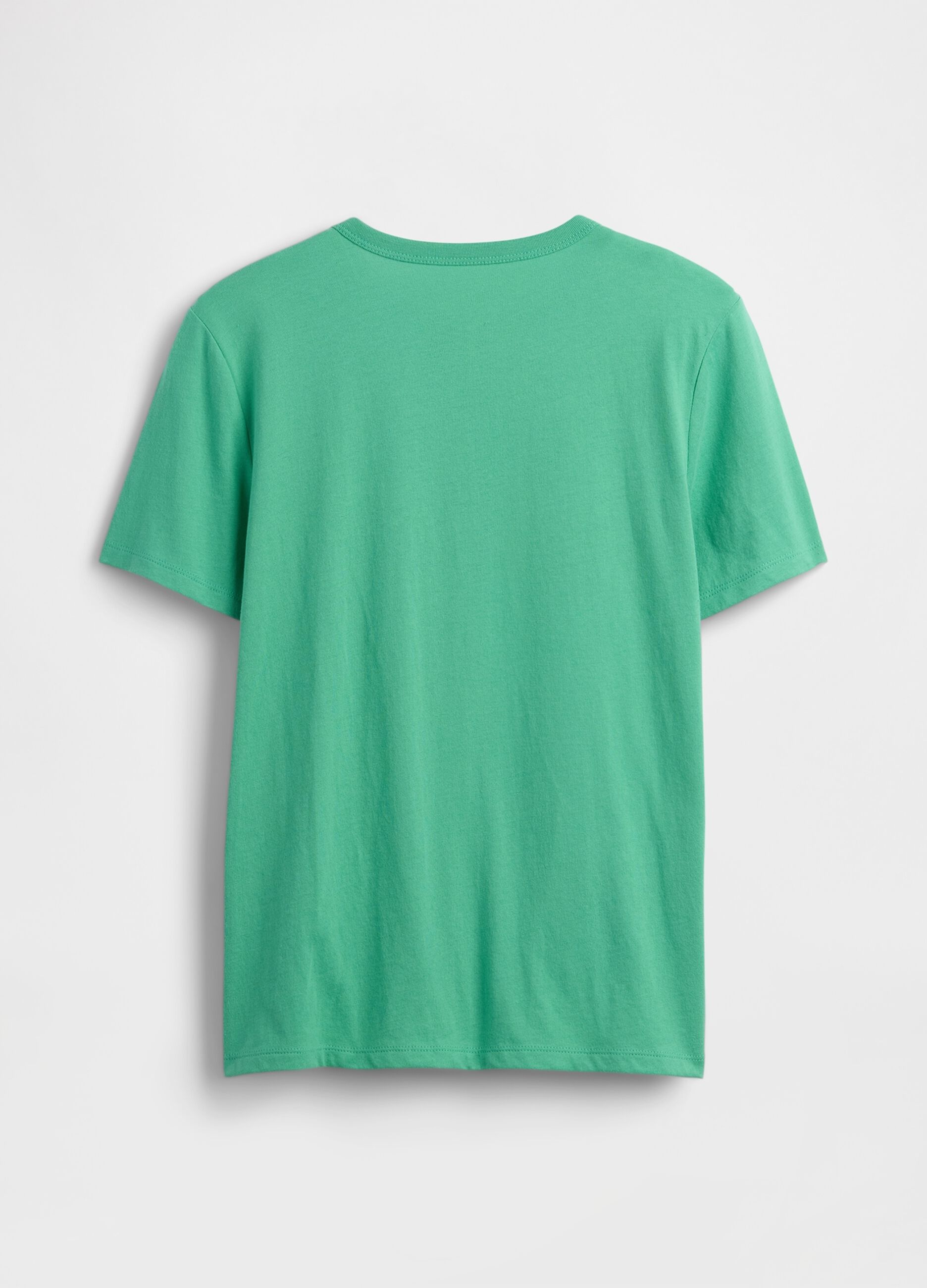 T-shirt in puro cotone verde da bambino regular fit con logo