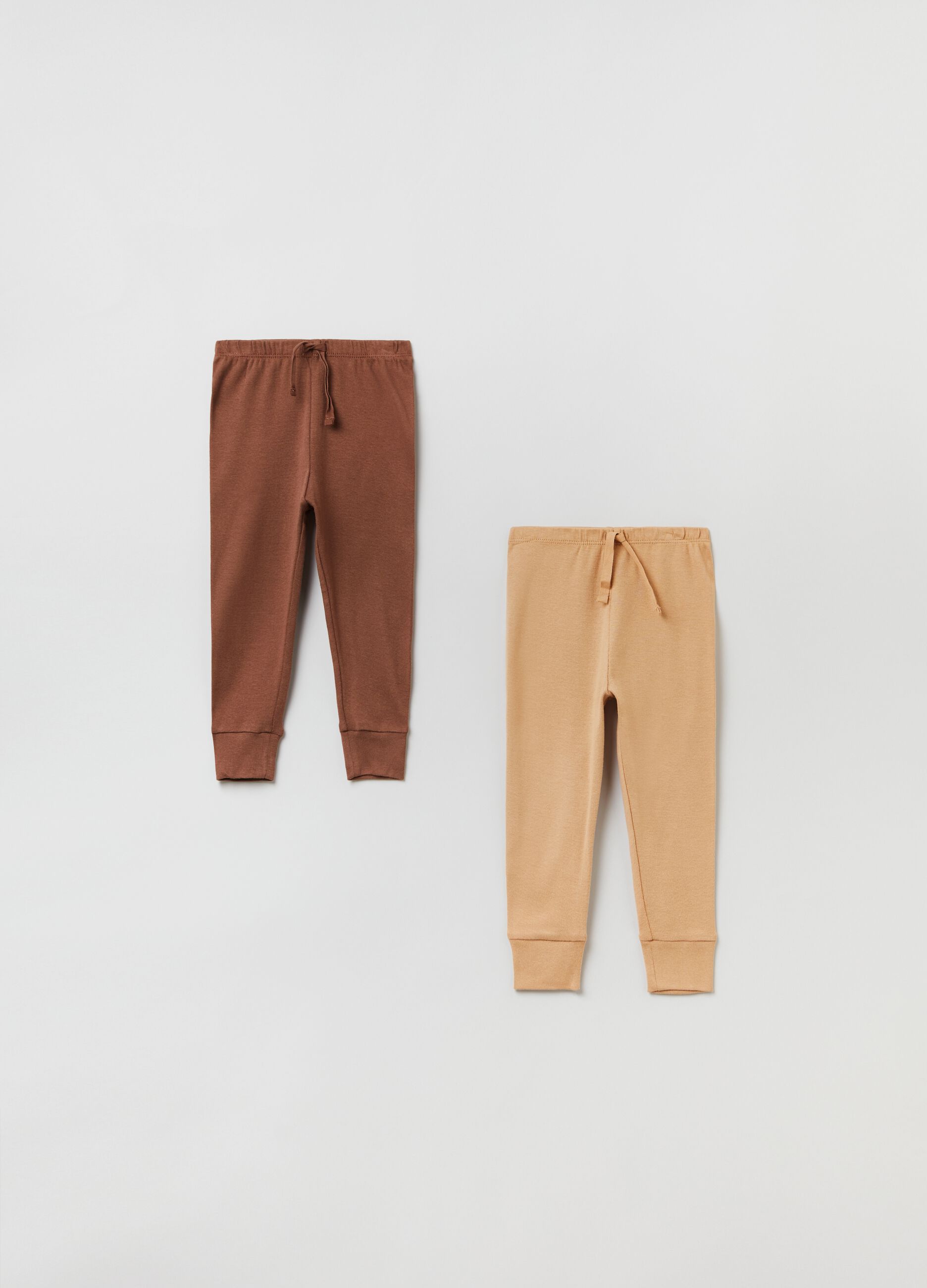 Two-pack cotton joggers