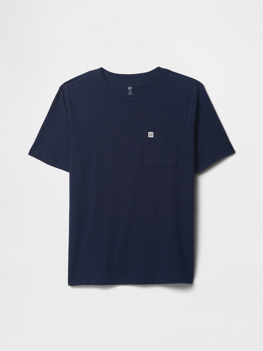 T-shirt blu a maniche corte in puro cotone GAP Kids Bambino_2