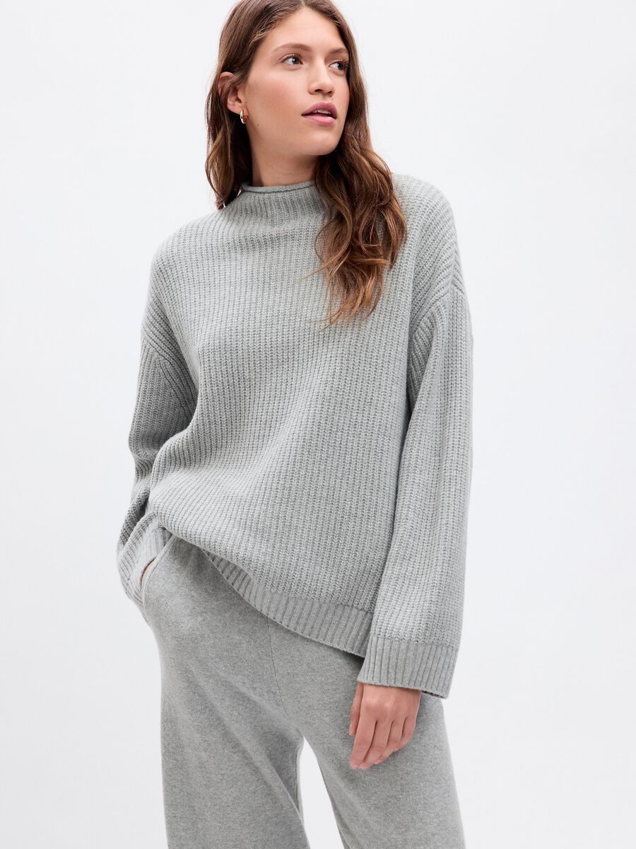 Oversized pullover with slits Woman_0