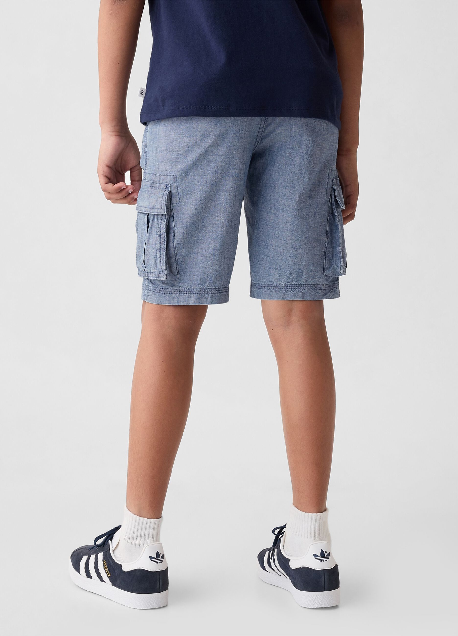 Bermuda cargo in cotone chambray_2