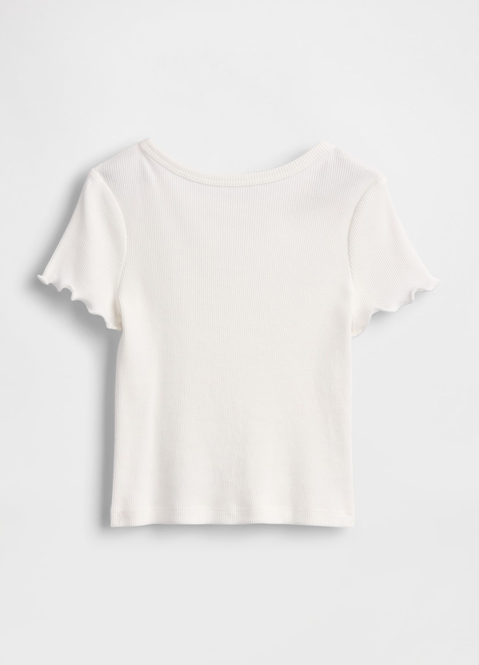 T-shirt bianca a maniche corte_1