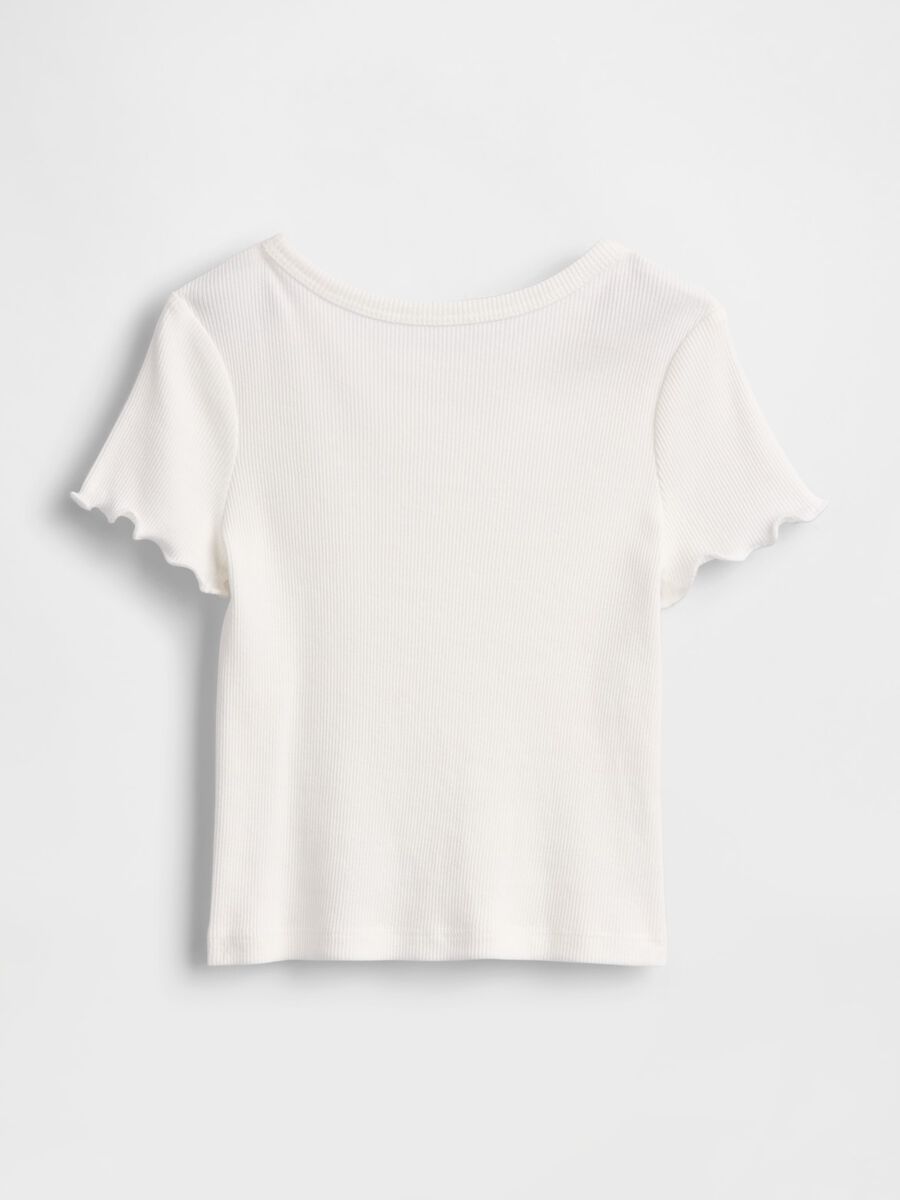 T-shirt bianca a maniche corte Bimba_1