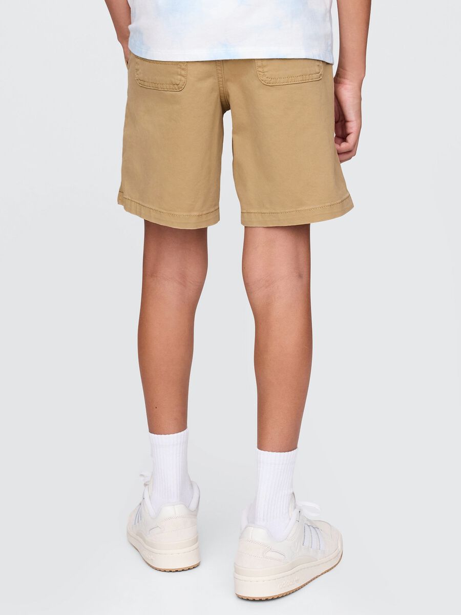 Shorts beige in cotone elasticizzato per ragazzi GAP Kids Bambino_2