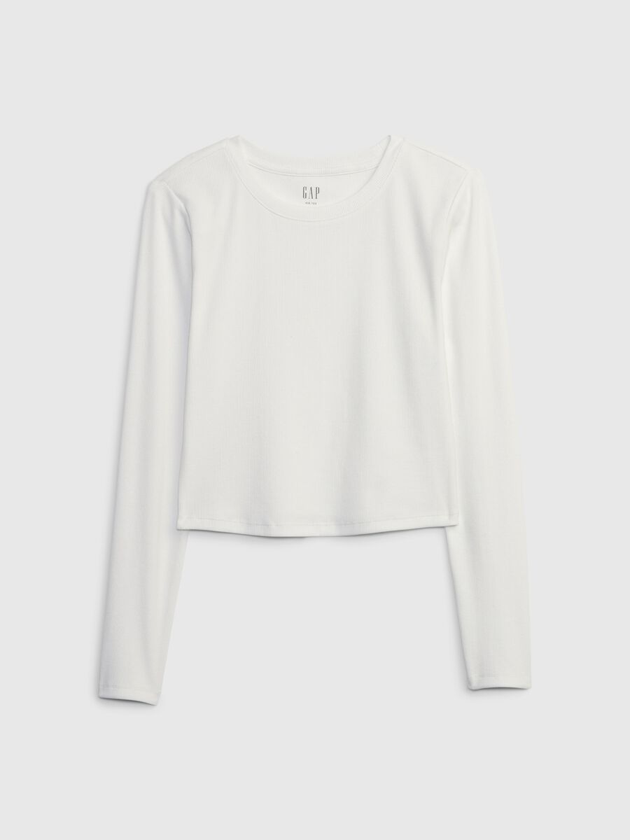 T-shirt cropped a maniche lunghe Donna_3