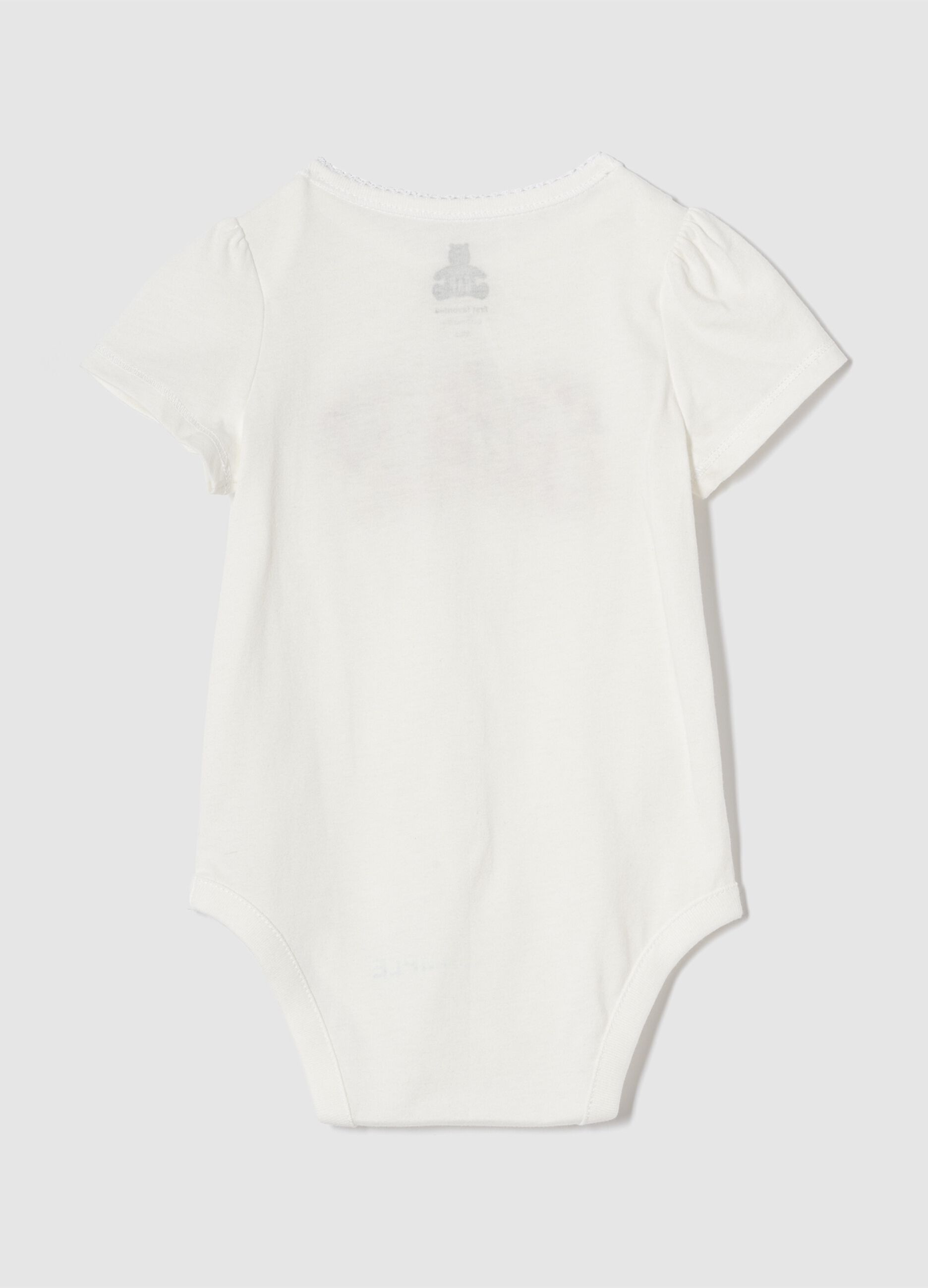 Body neonato bianco in puro cotone GAP Kids_1