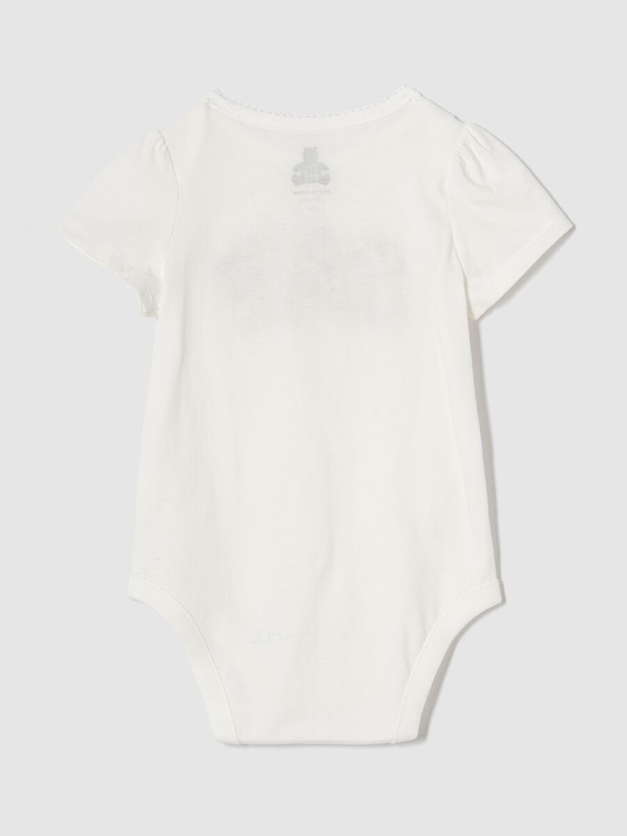 White newborn bodysuit in pure cotton GAP Kids Newborn Boy_1