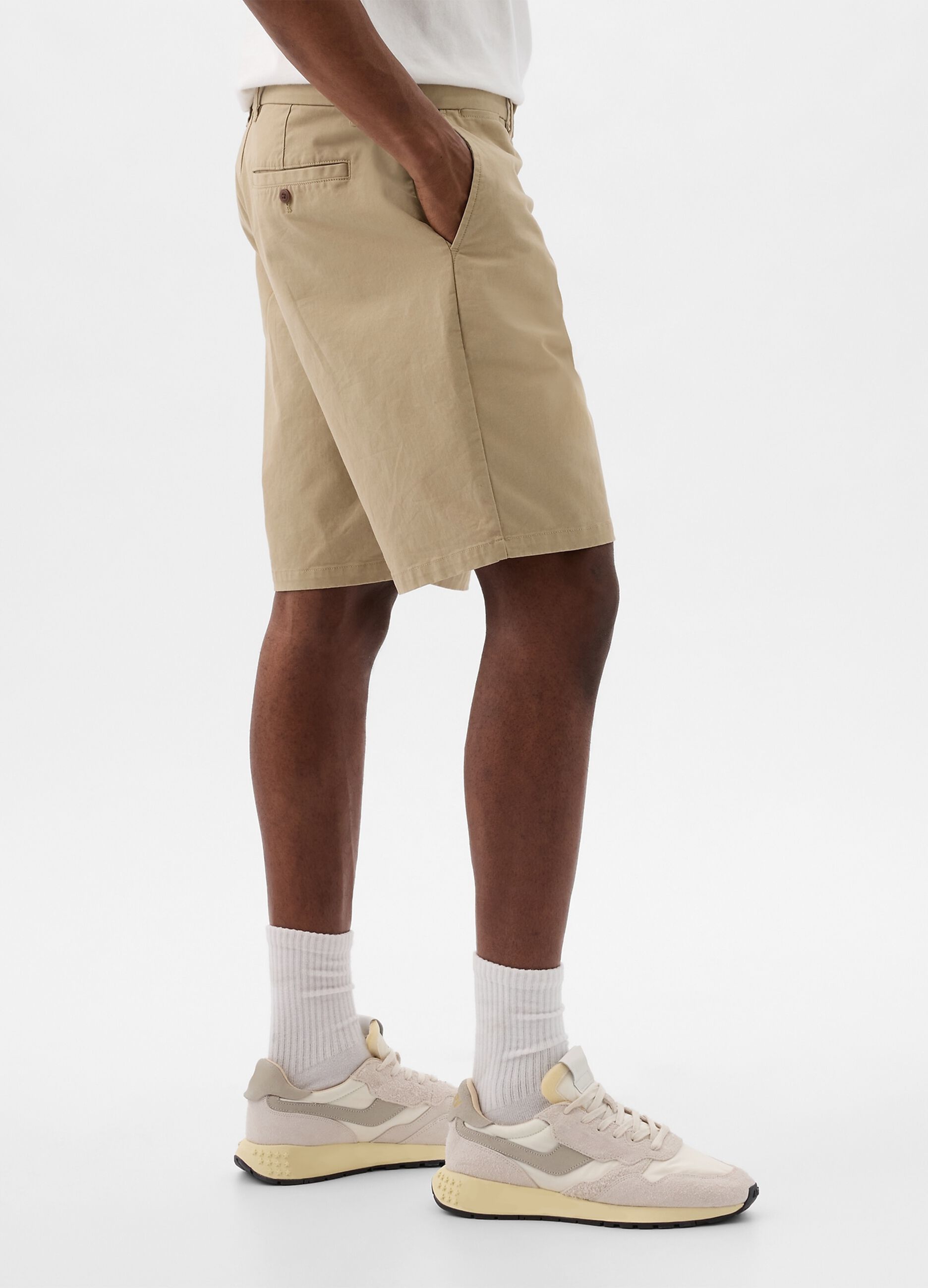 Relaxed-fit Bermuda shorts in stretch cotton_1
