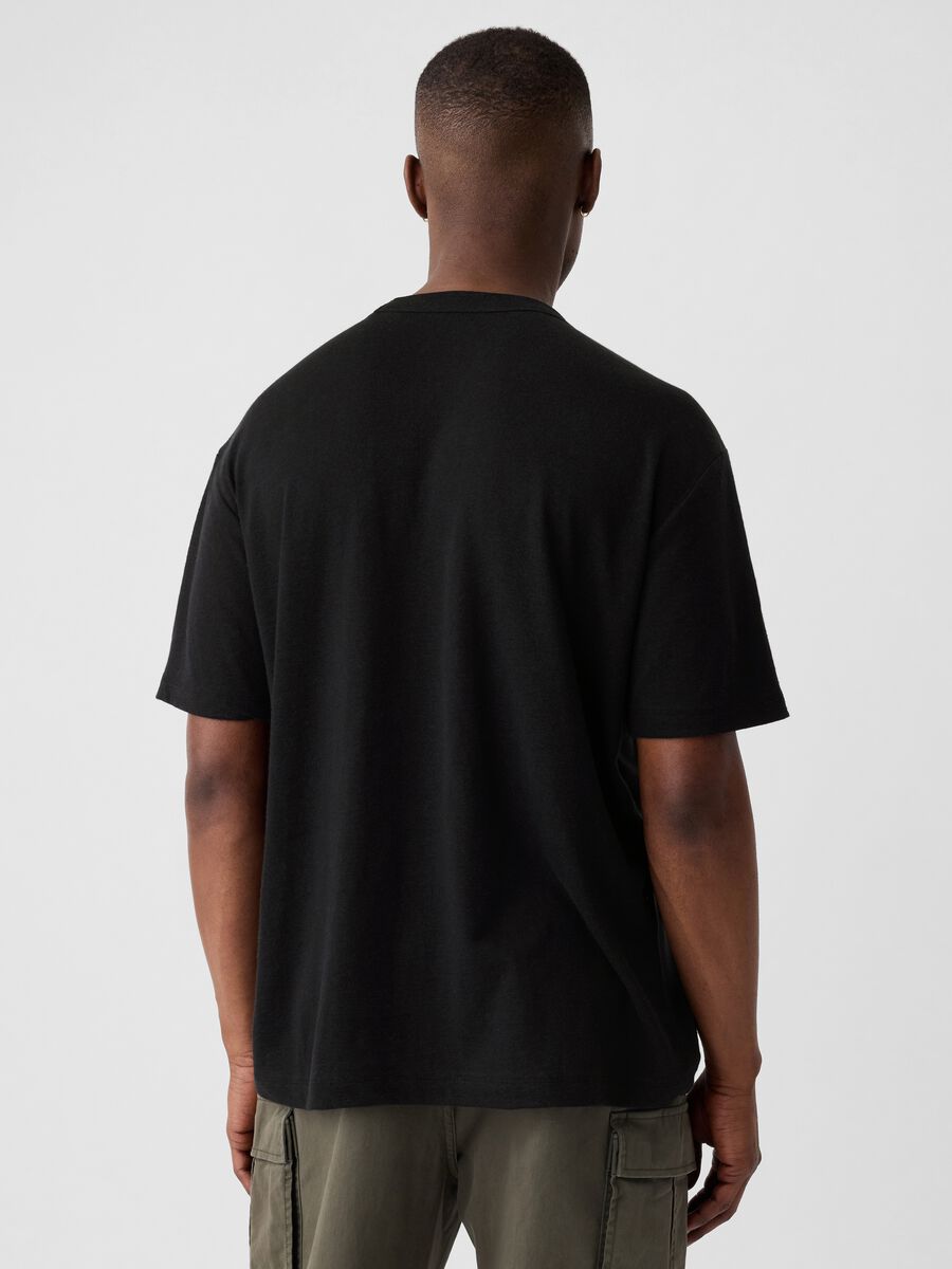 T-shirt in misto lino Uomo_2