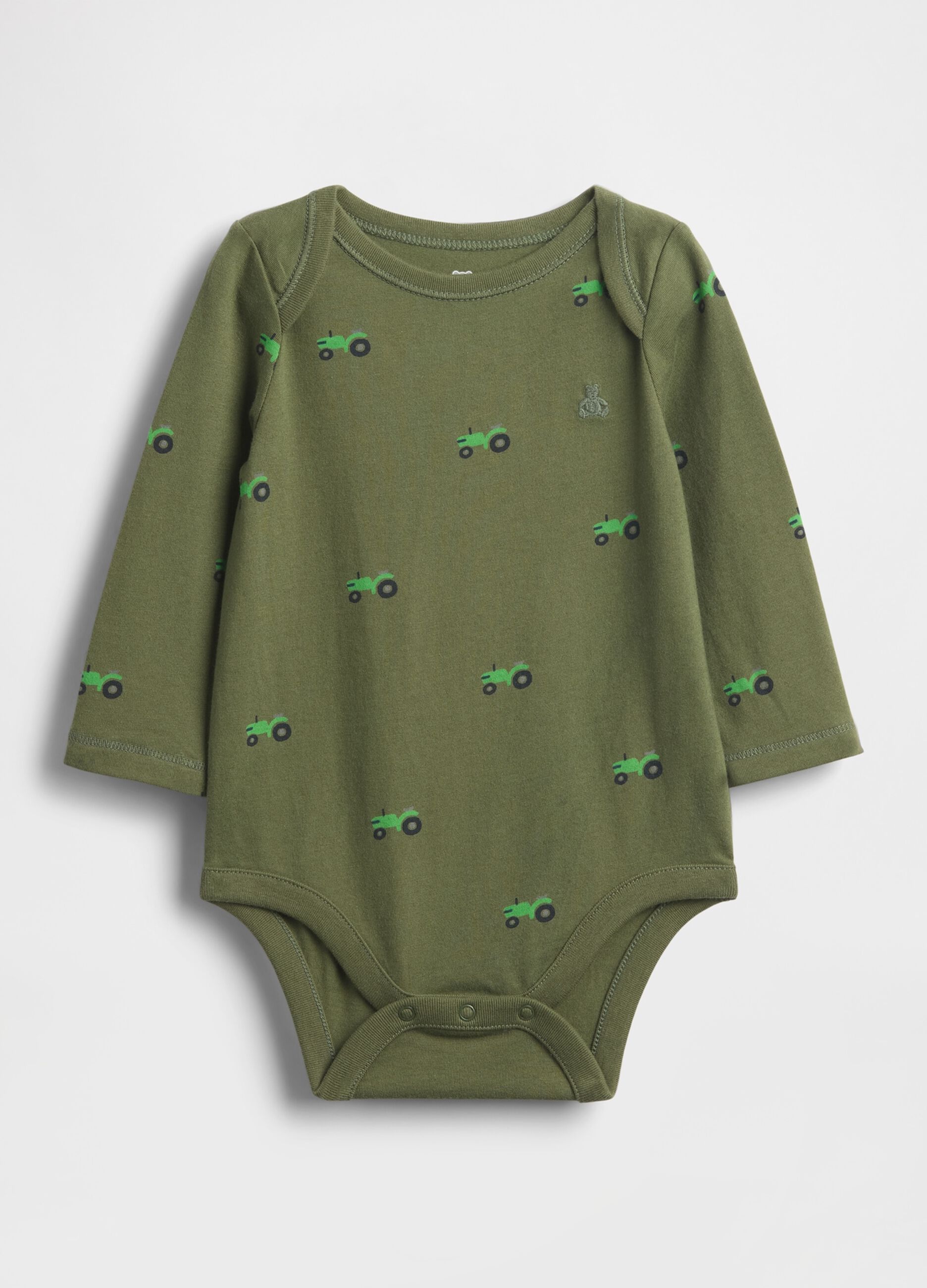 Body verde in cotone per neonato