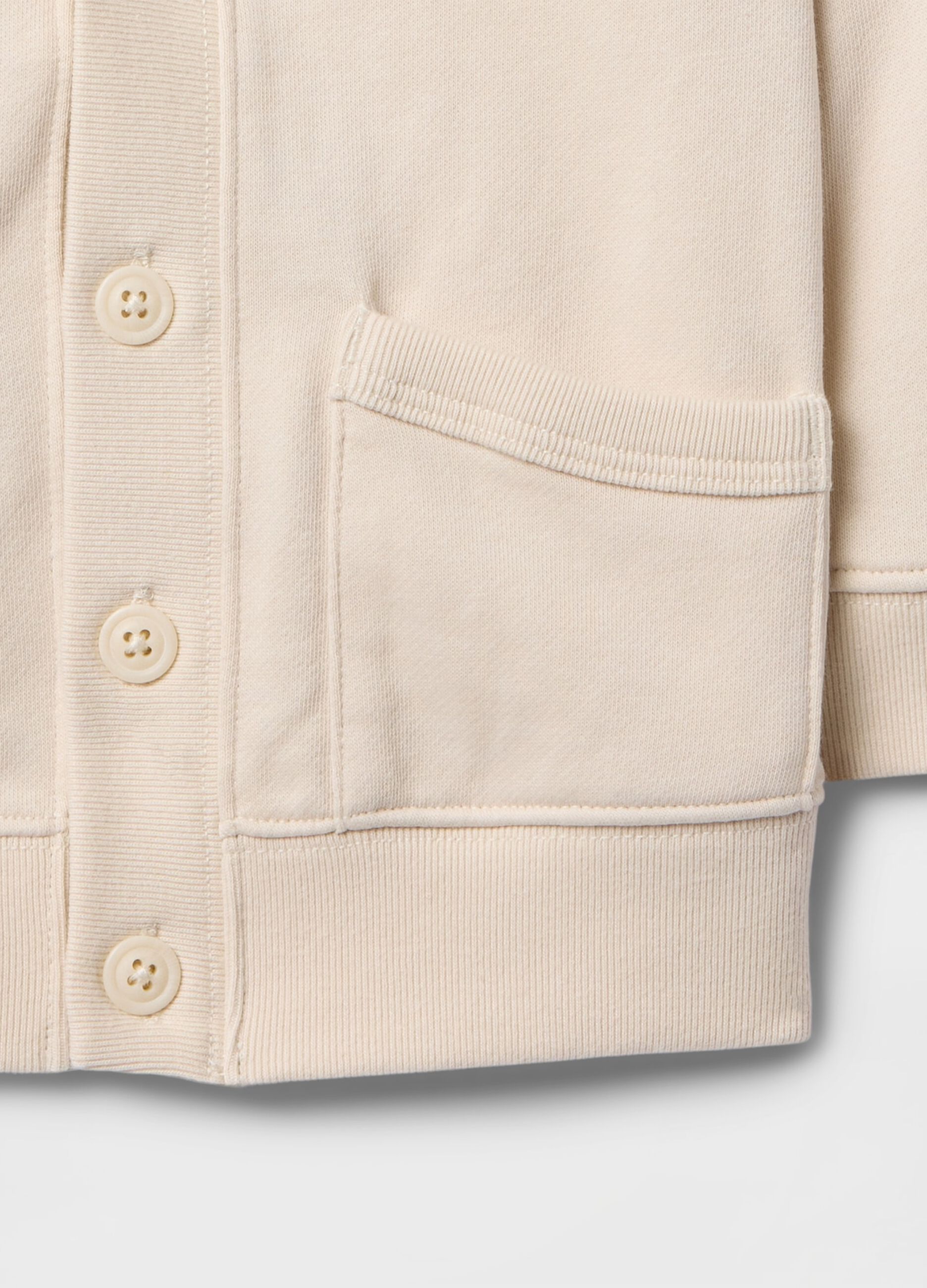 Cardigan beige in puro cotone per bambini_2