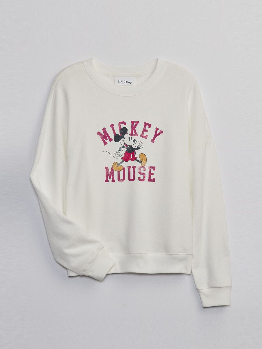 Sweatshirt with round neck and Disney Mickey Mouse print Woman_2
