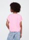 T-shirt da ragazza in puro cotone rosa _1