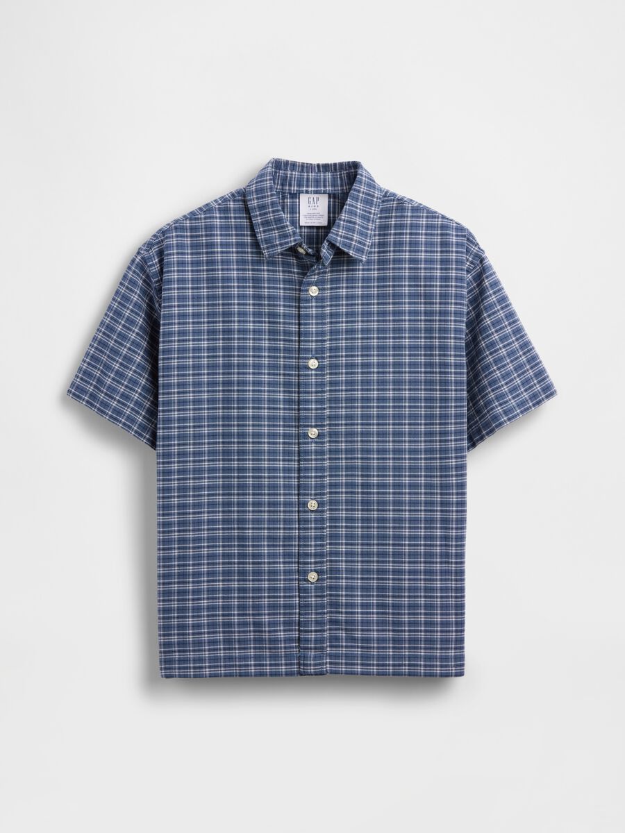 Camicia a maniche corte in cotone elasticizzato Boy_2