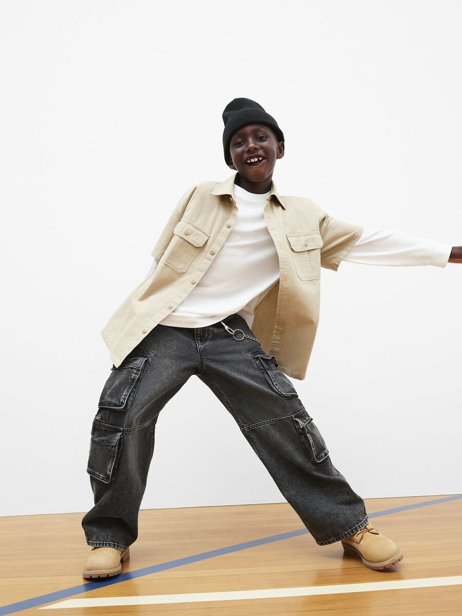 Jeans baggy fit modello tasconato Bambino_0