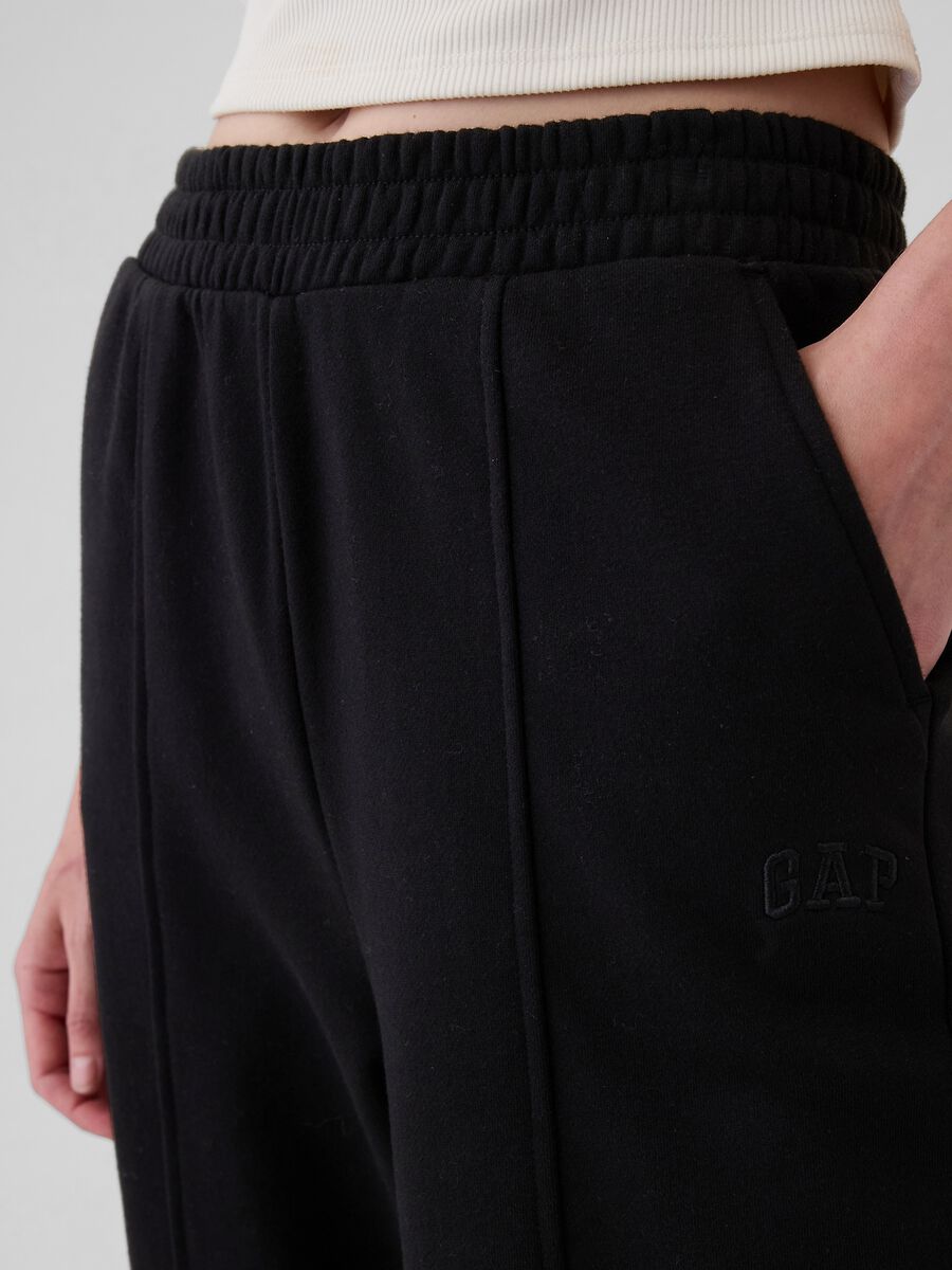 Pantalone joggers straight fit con cuciture in rilievo Donna_3