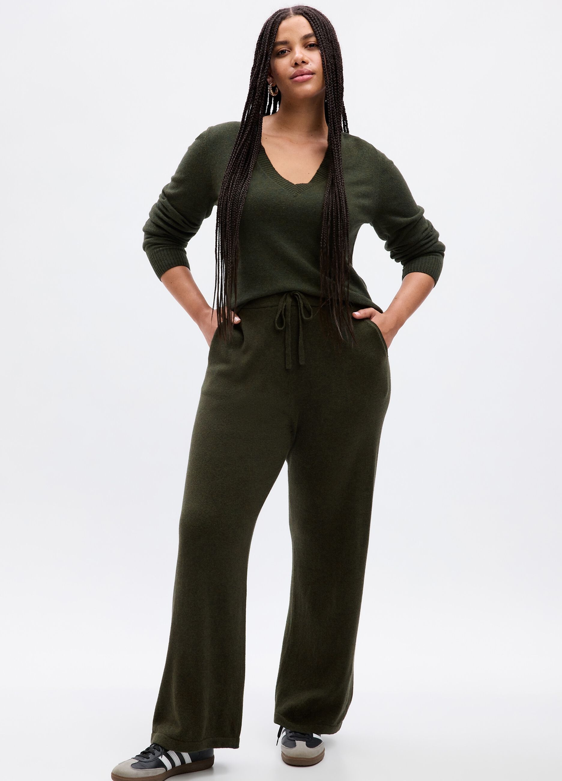 Joggers wide leg in maglia con coulisse_3