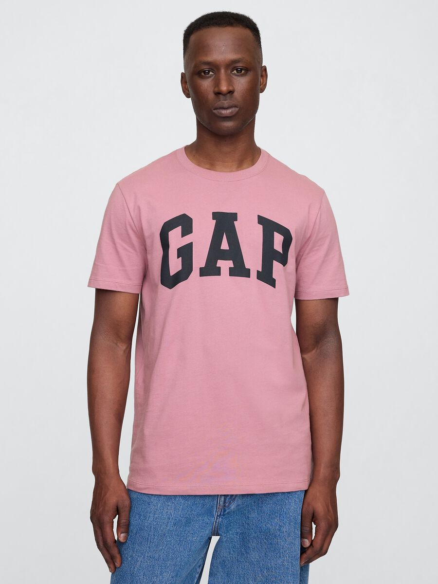 T-shirt rosa in cotone Uomo_0