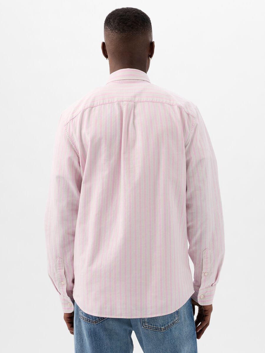 Regular-fit shirt in striped Oxford cotton Man_2