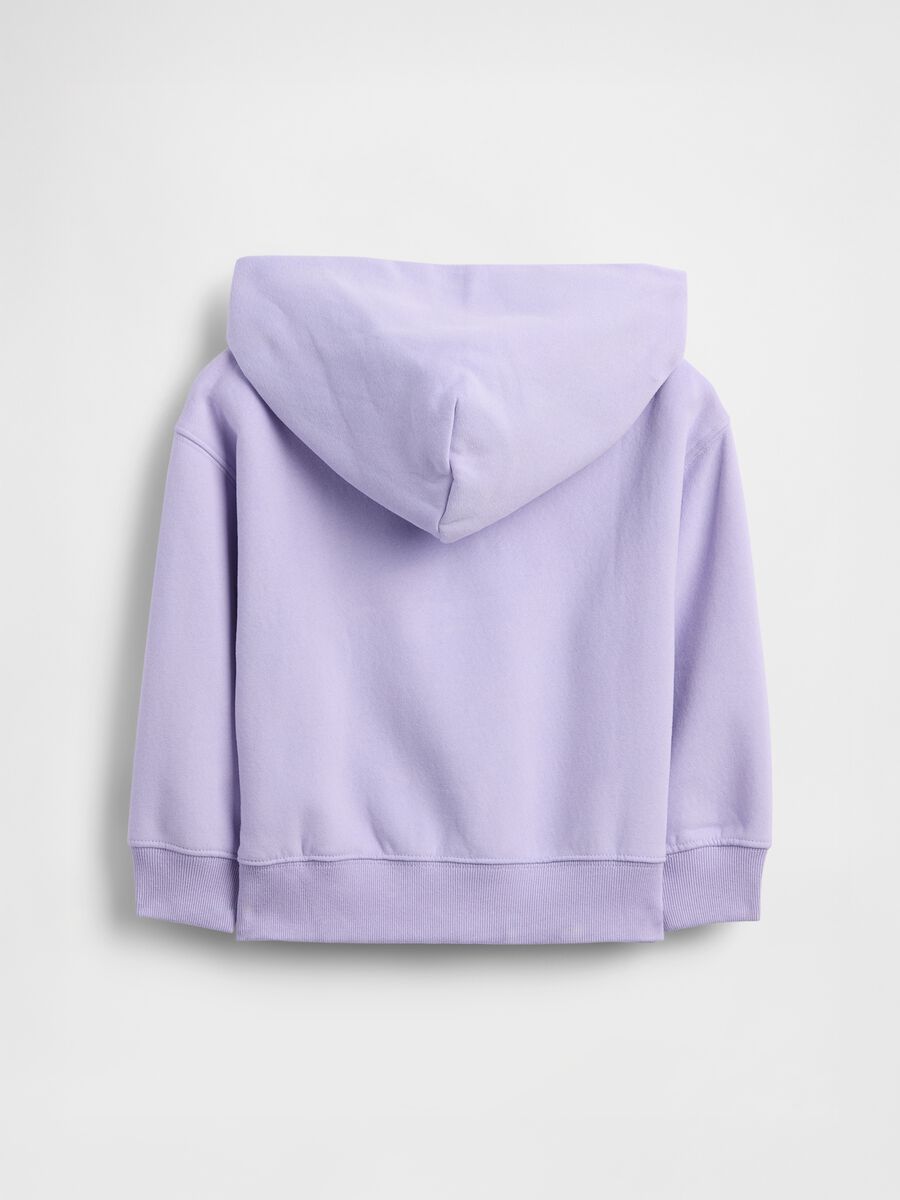 Felpa viola con cappuccio Neonato_1