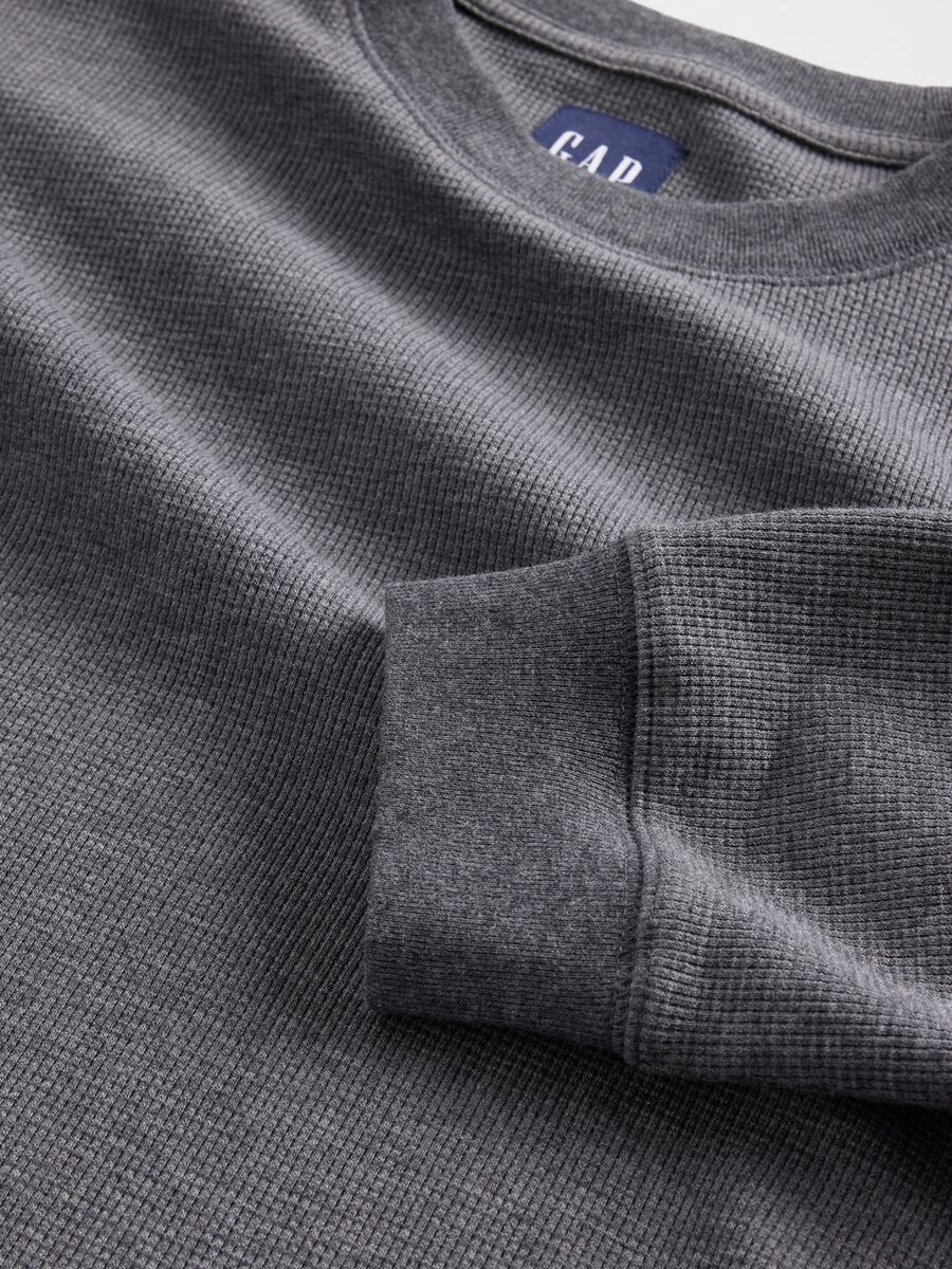 Grey Stretch Long Sleeve Top Man_4