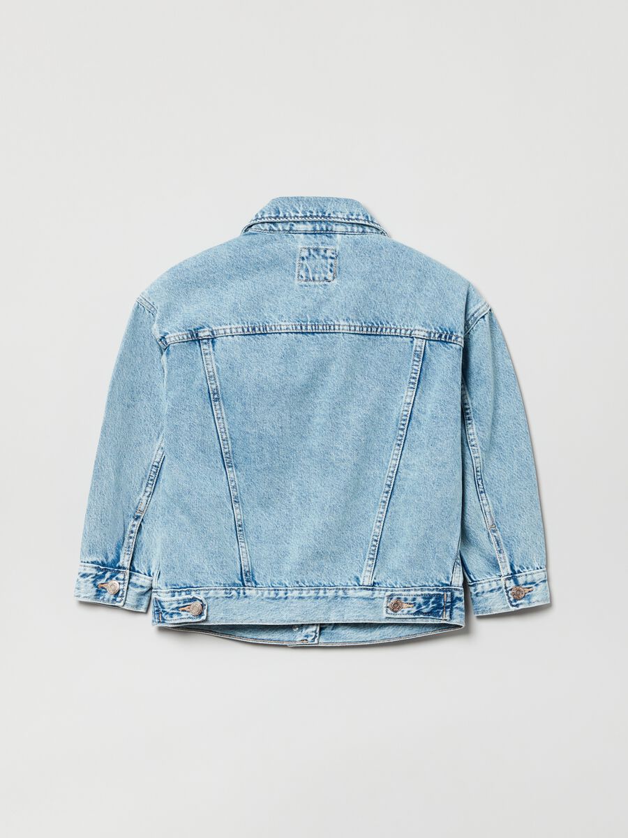 Denim jacket with pockets Girl_1