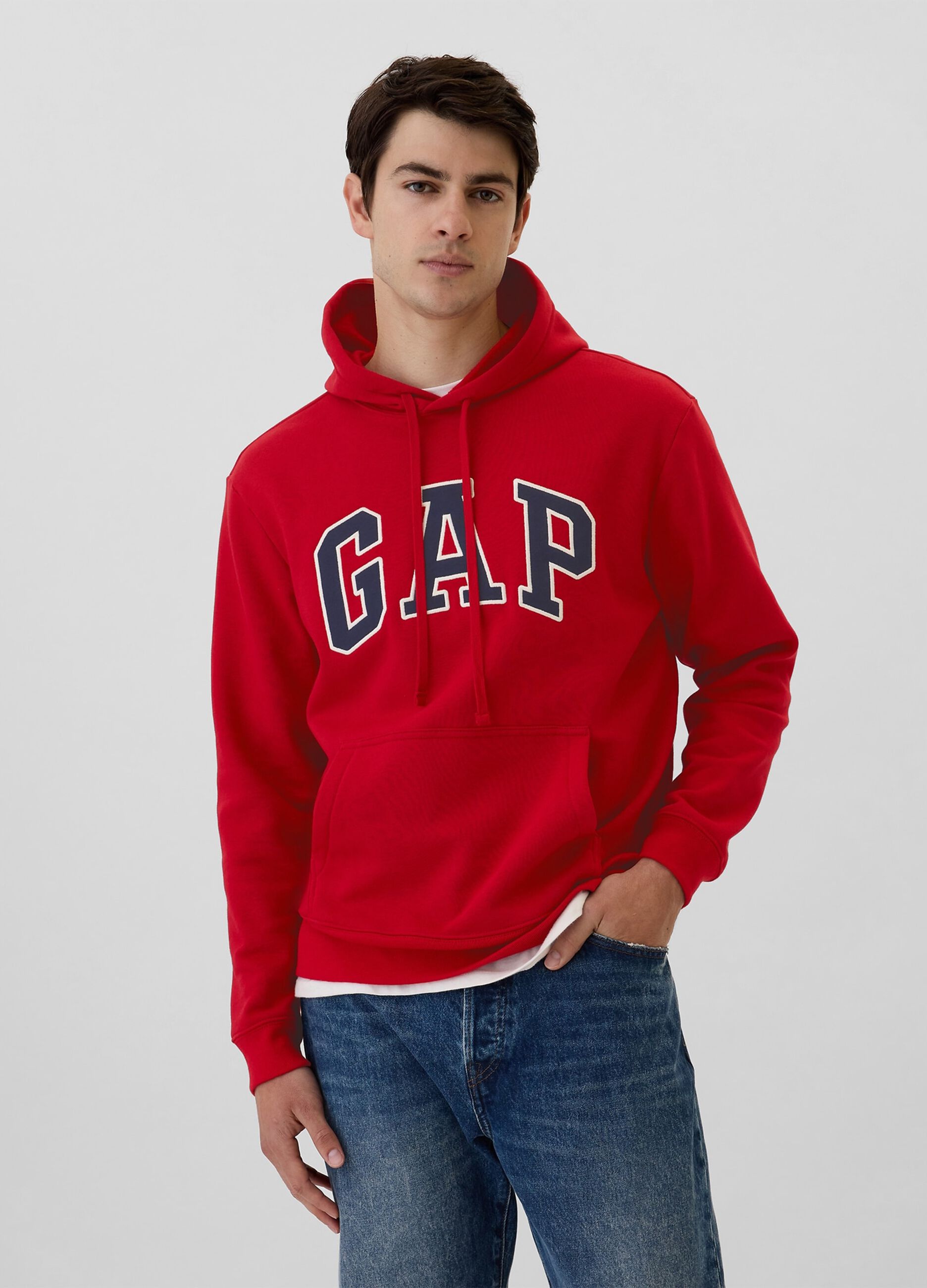 Felpa con cappuccio ricamo logo
