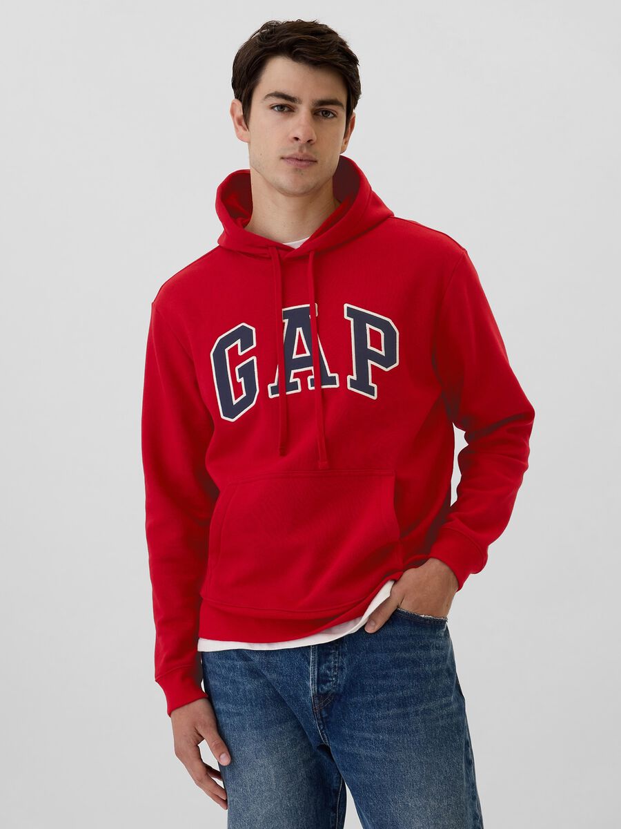 Felpa con cappuccio ricamo logo Uomo_0