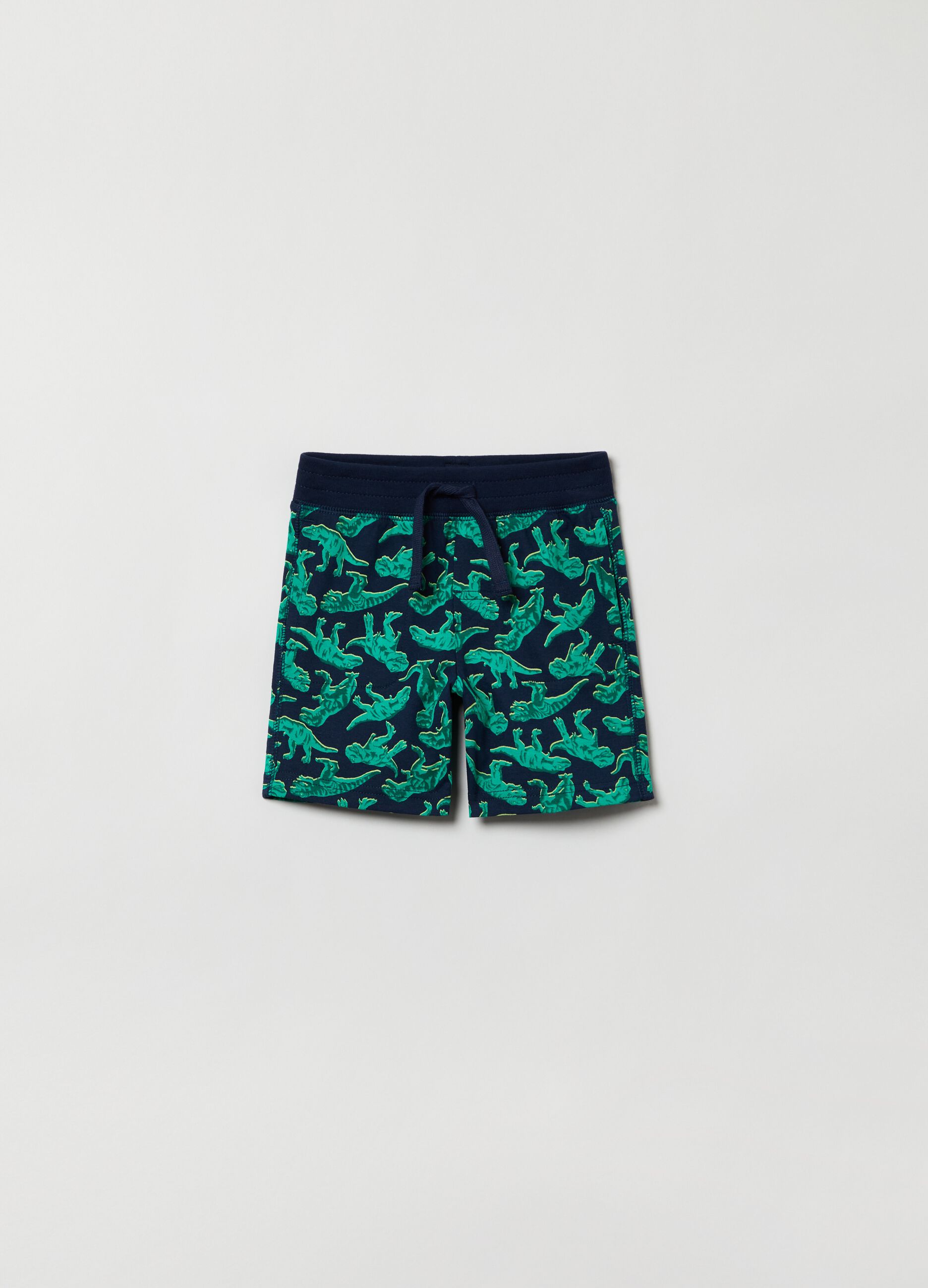 Shorts with dinosaurs print