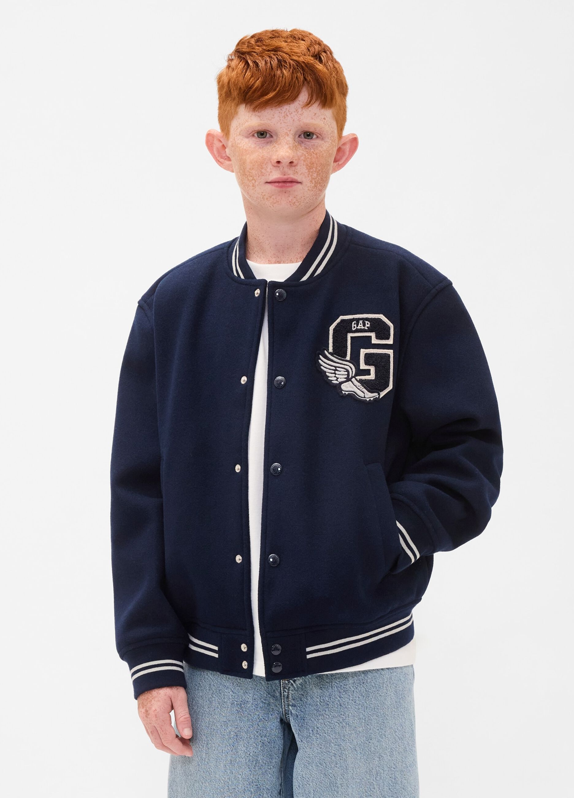 Blue bomber jacket for kids