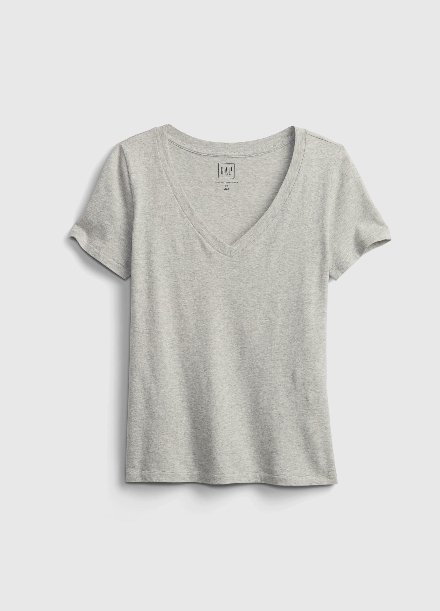 T-shirt melange con scollo a V_2