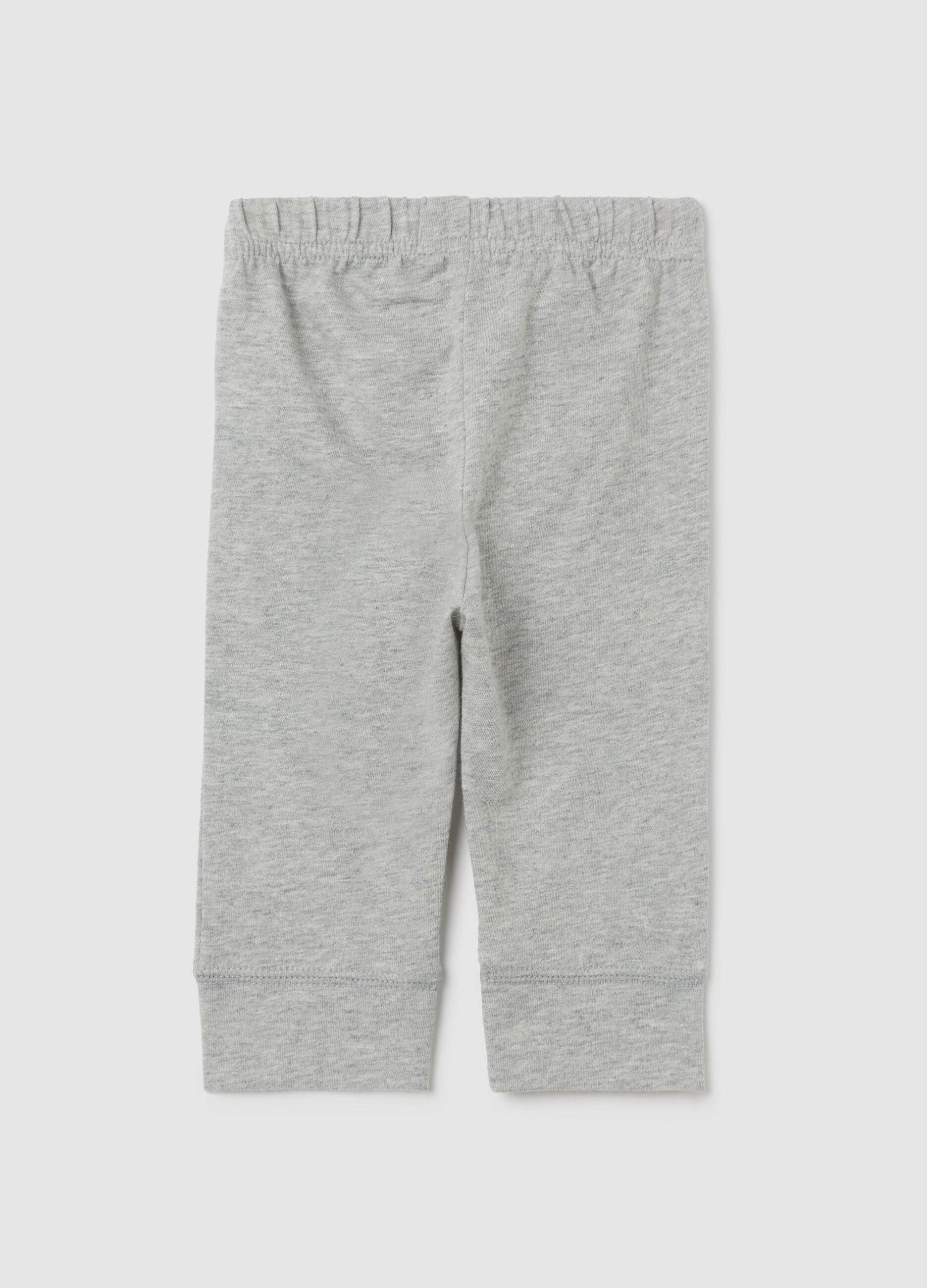 Joggers con coulisse e ricamo orsetto_1