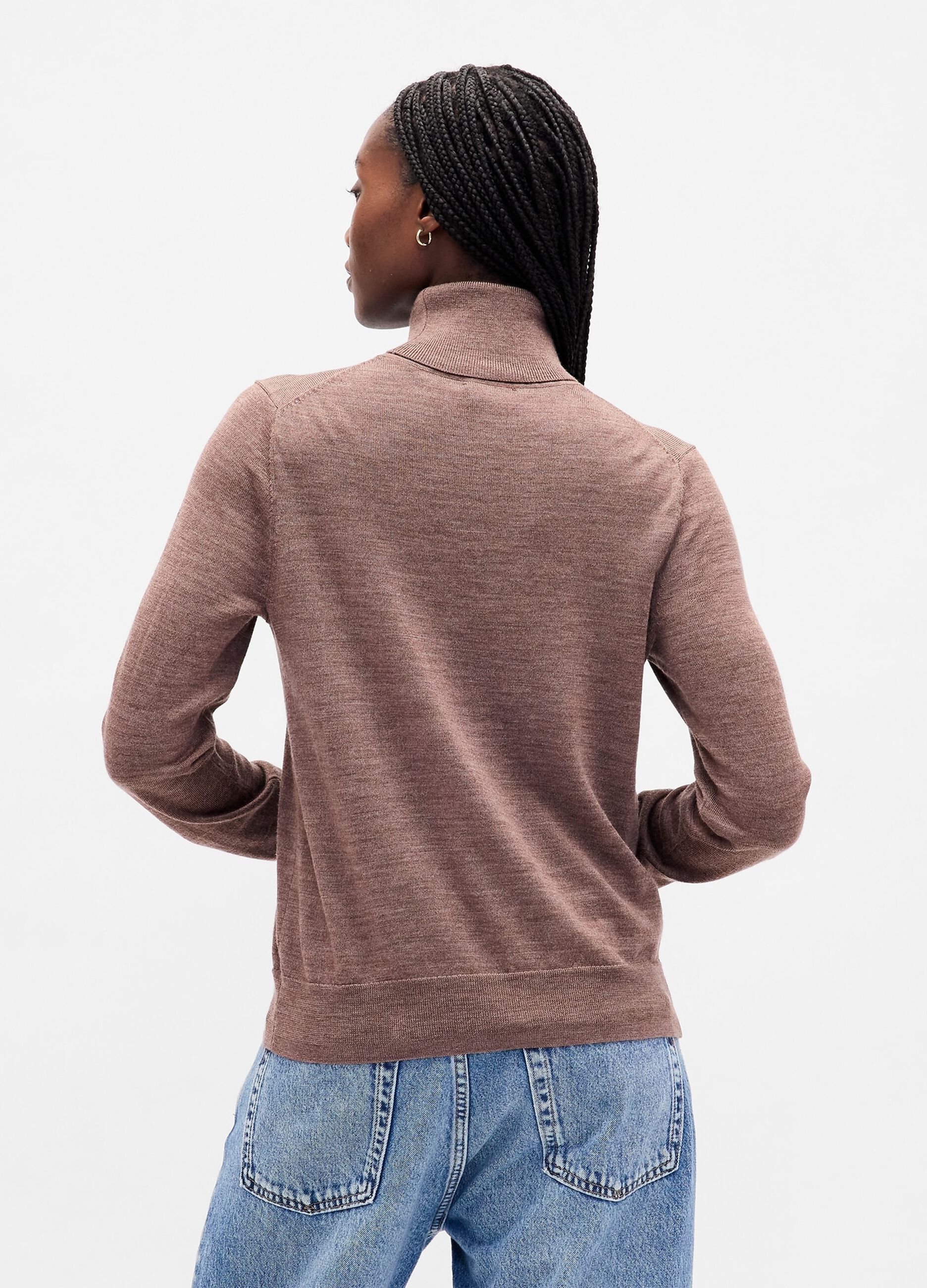 Pullover in lana a collo alto