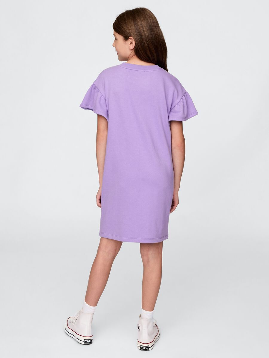 Purple Short Sleeve Dress GAP Kids Girl_1