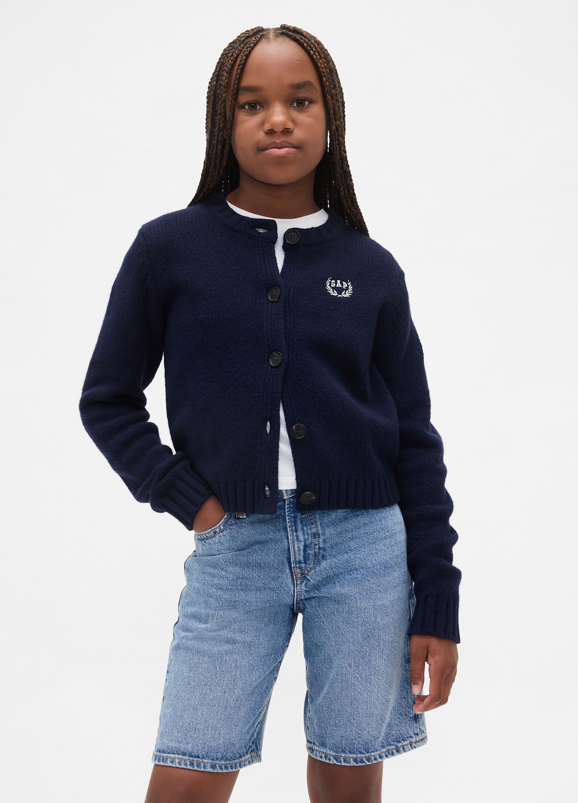 Cardigan blu per bambina