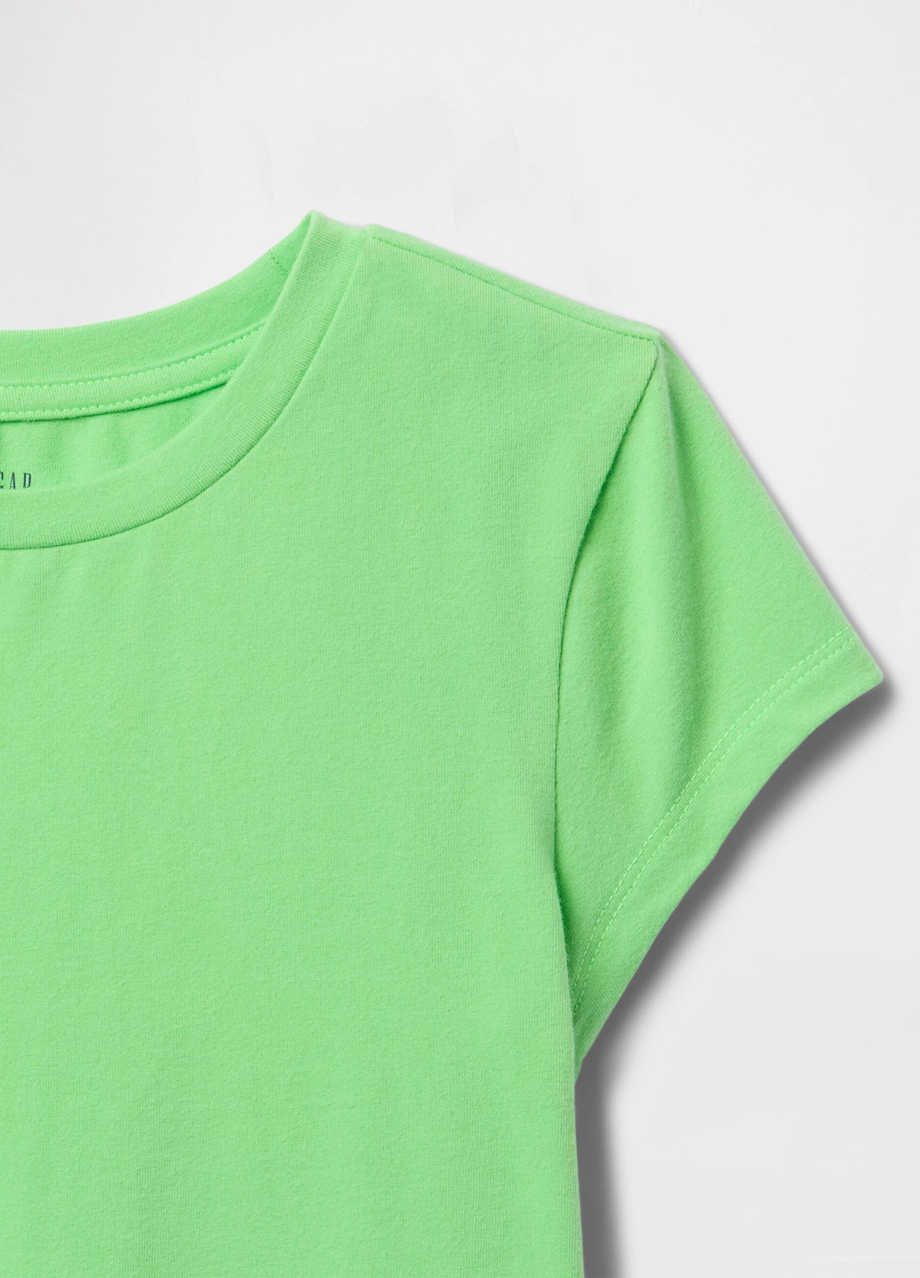 T-shirt verde in cotone stretch_3