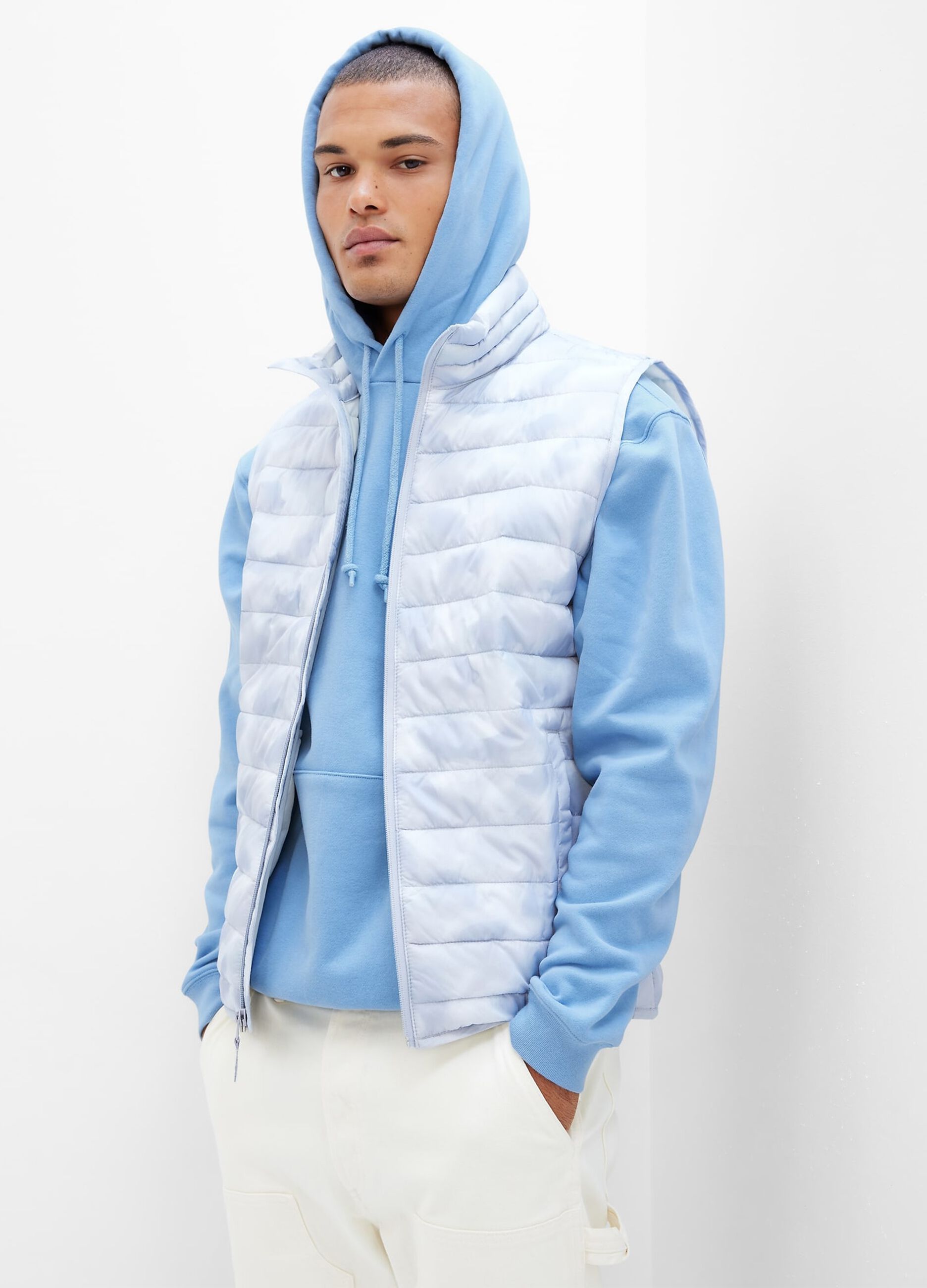 High-neck full-zip quilted gilet_0
