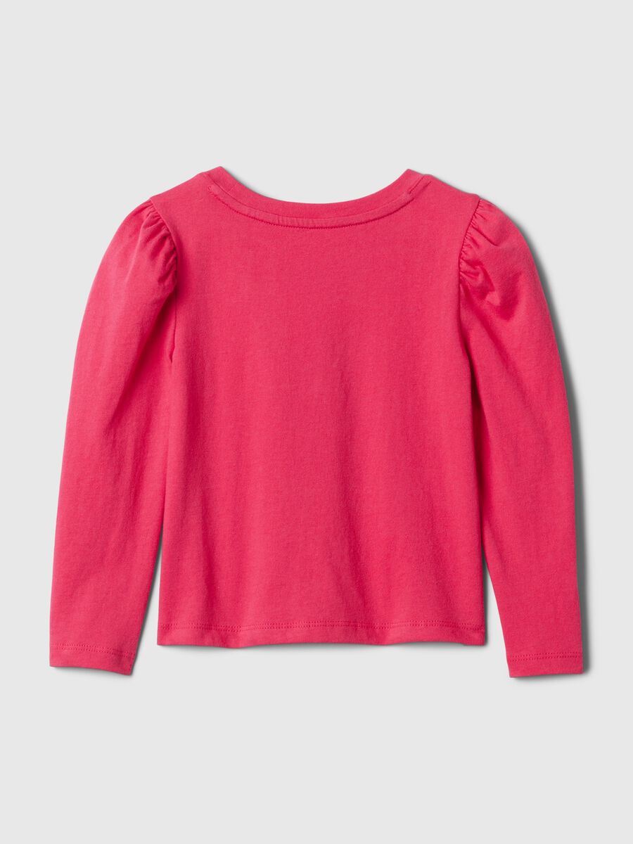 T-shirt a maniche lunghe con stampa orsetto Bimba_1