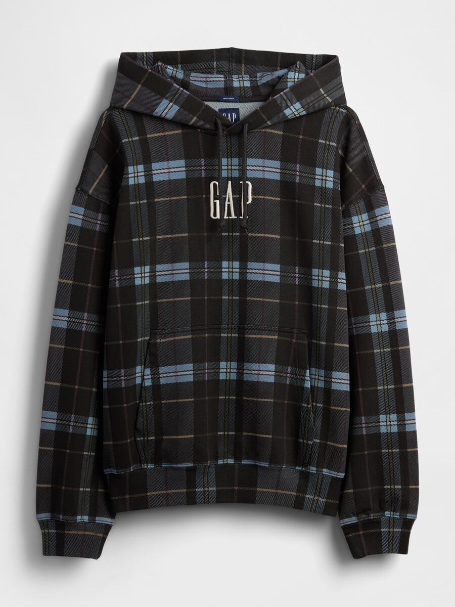 Black Hooded Stripe Sweatshirt Man_3