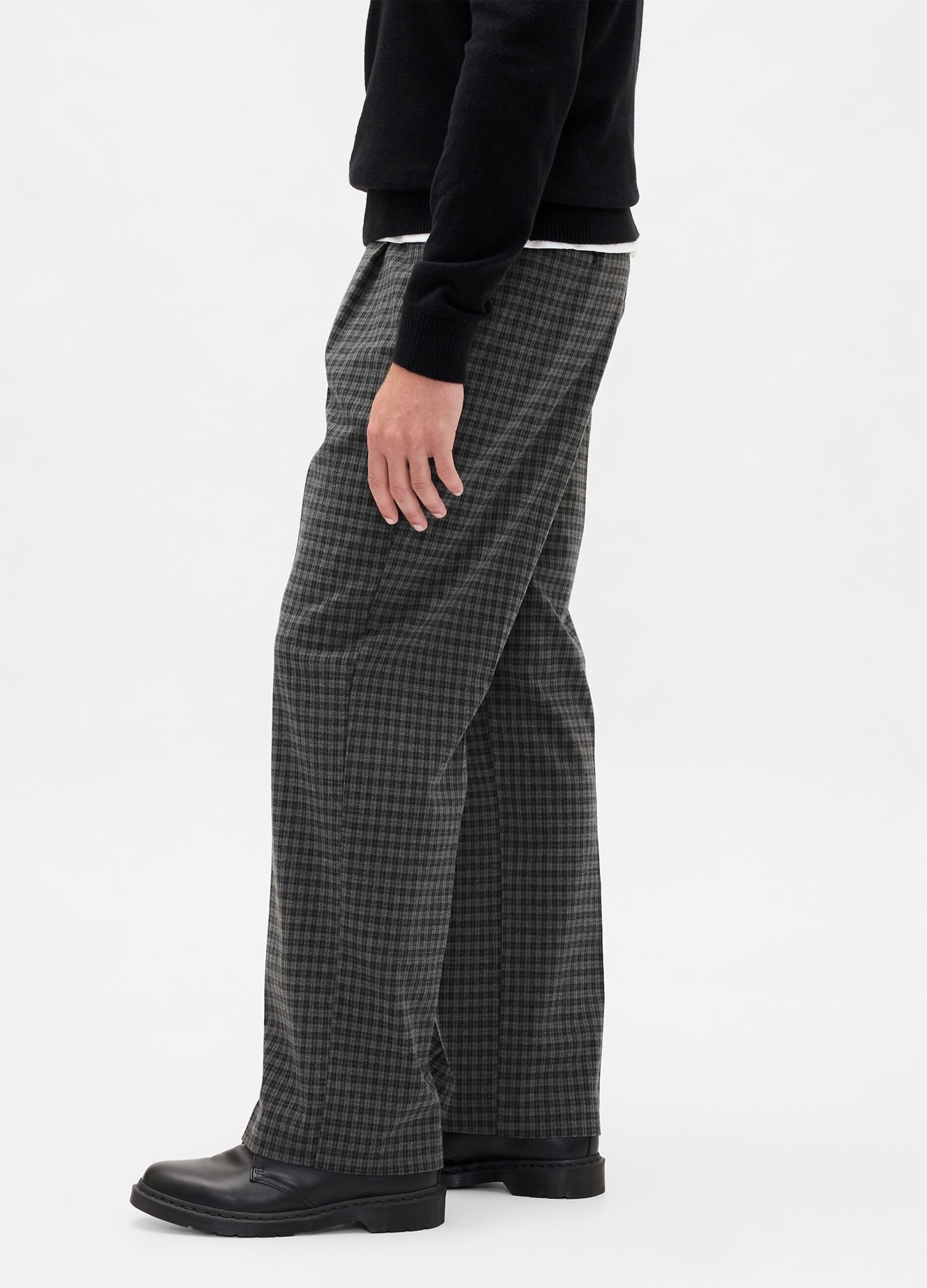 Grey Stretch Wool Trousers
