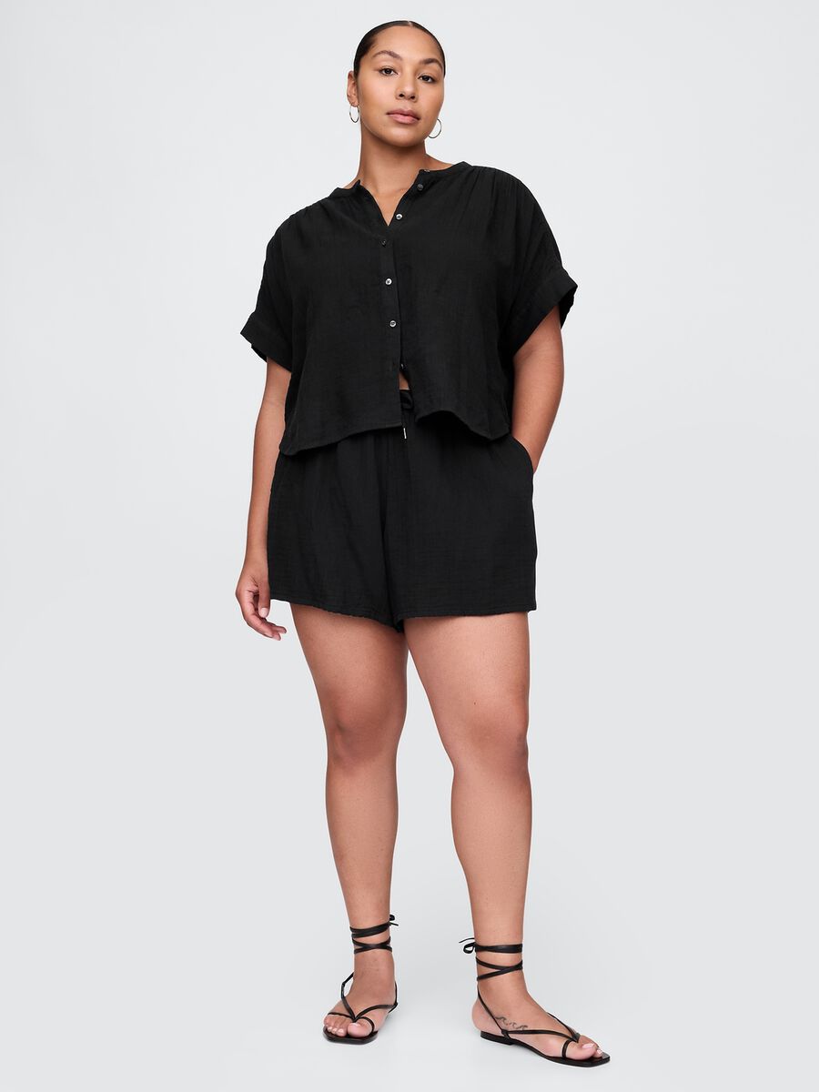 Shorts neri in puro cotone Gap Donna_4