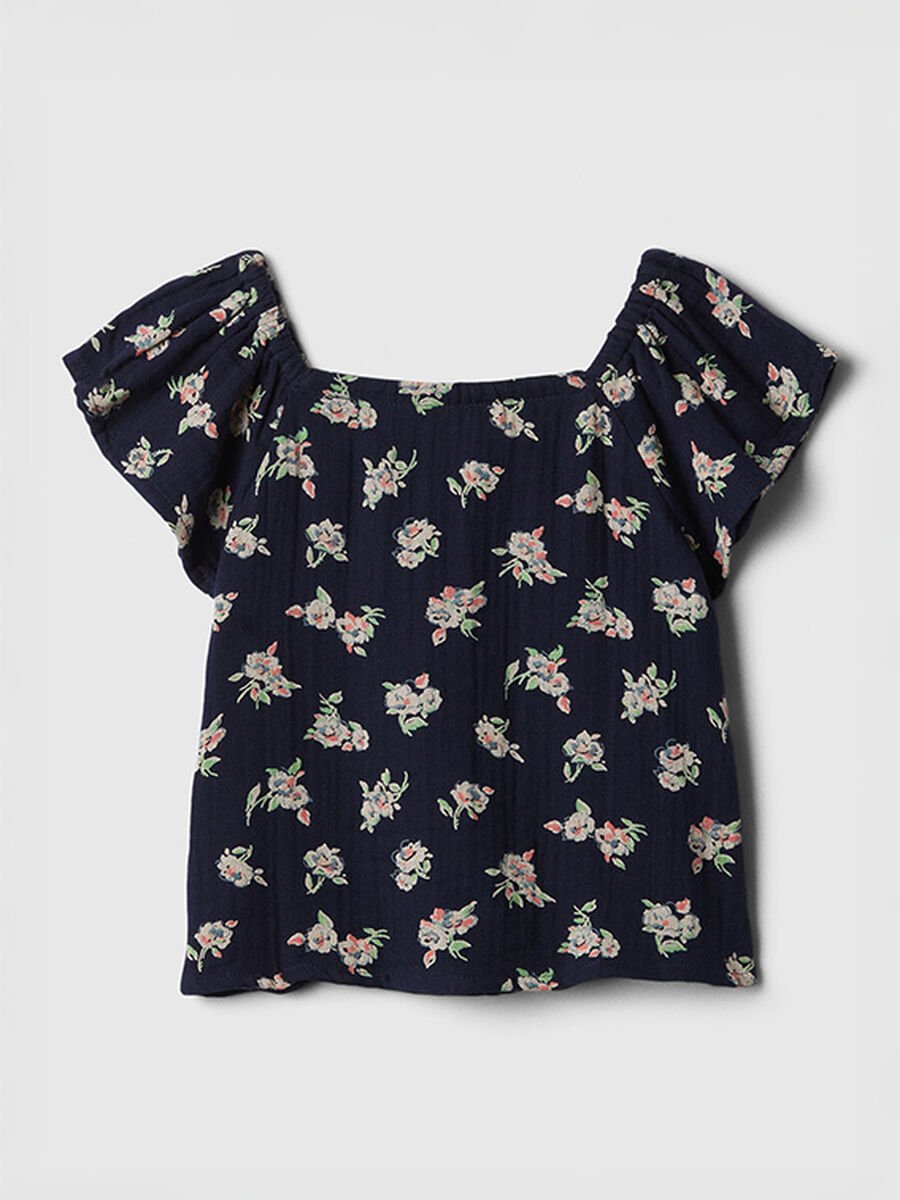 Blusa floreale con spalle arricciate Baby Girl_1