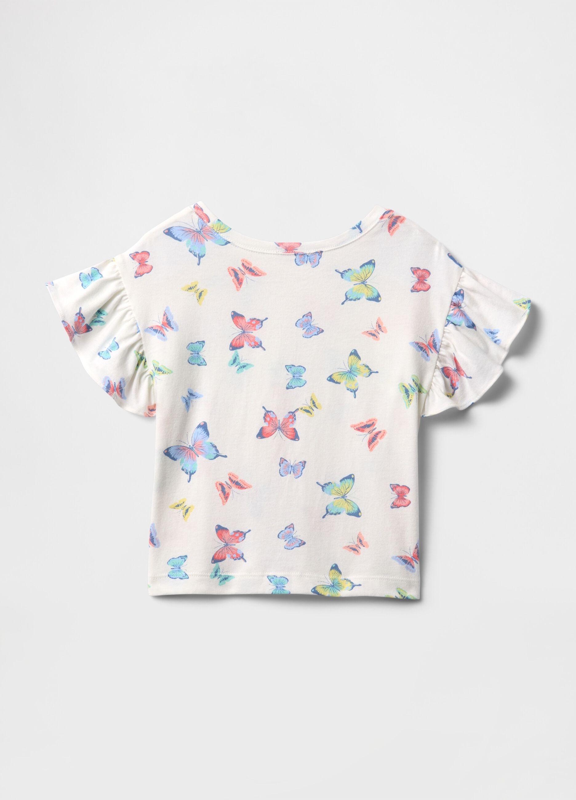 T-shirt a farfalle in cotone per bimba_1