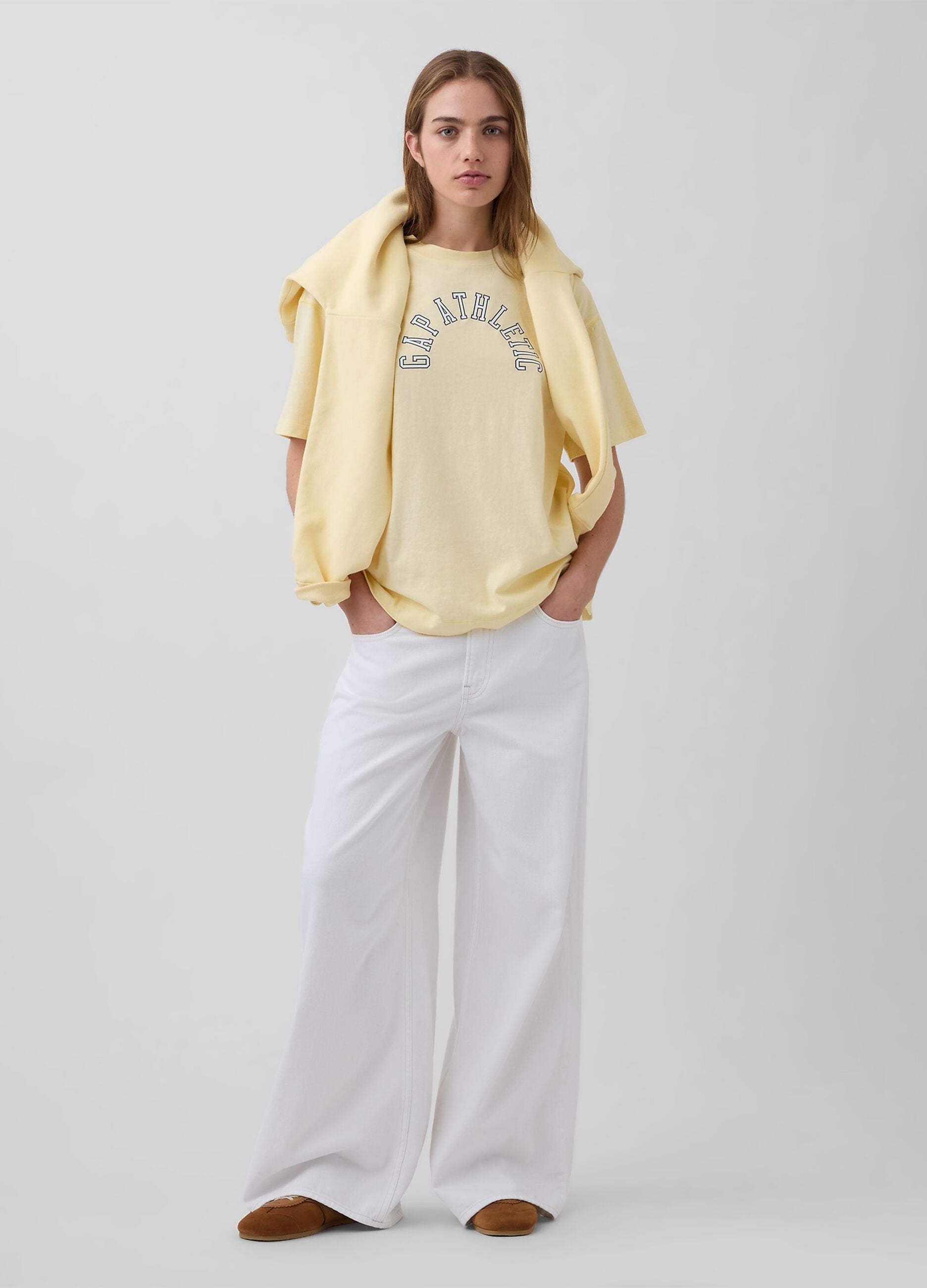 T-shirt in puro cotone a maniche corte con logo GAP